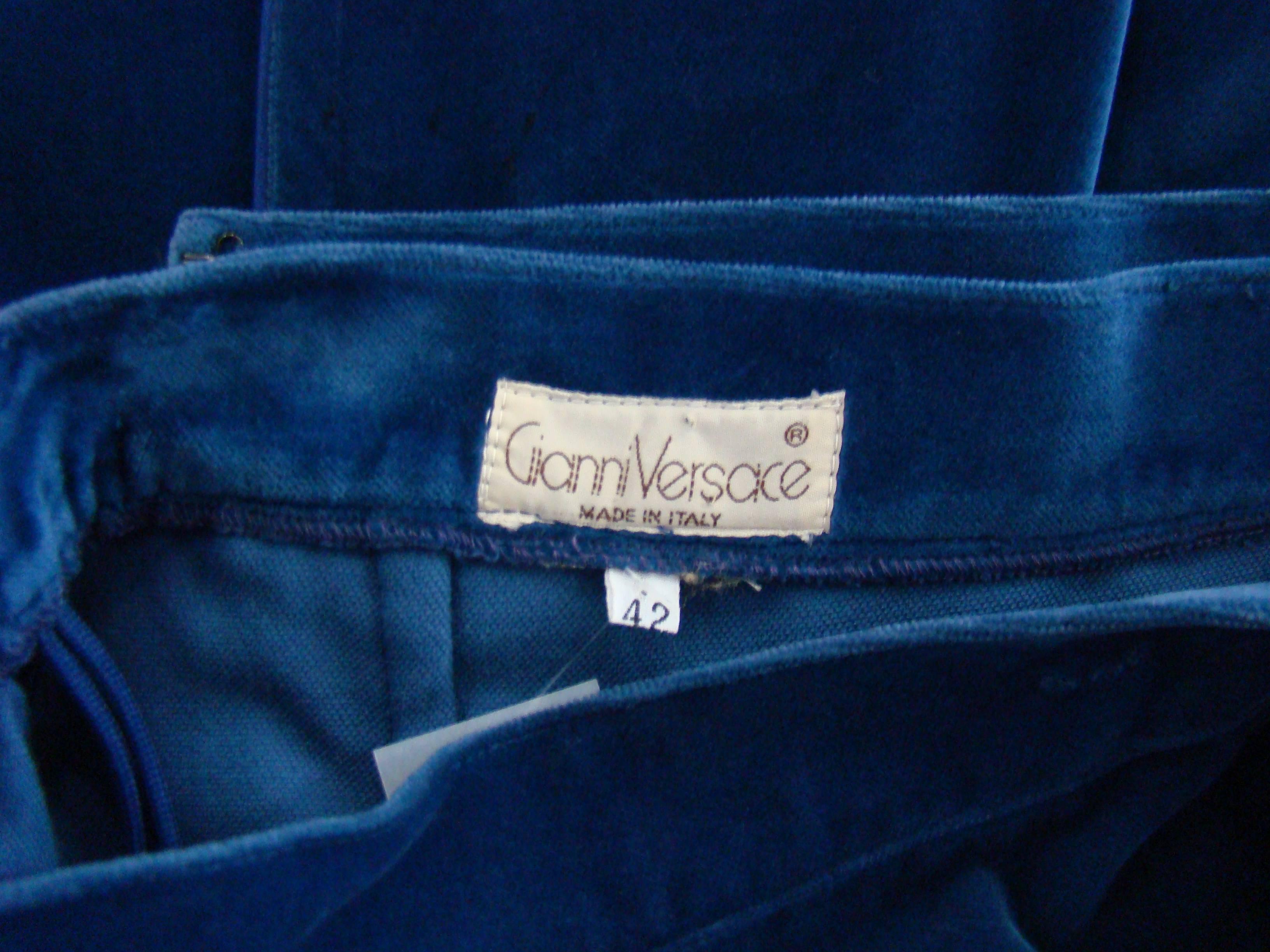 Early Gianni Versace Velvet Wrap Maxi Skirt For Sale 1