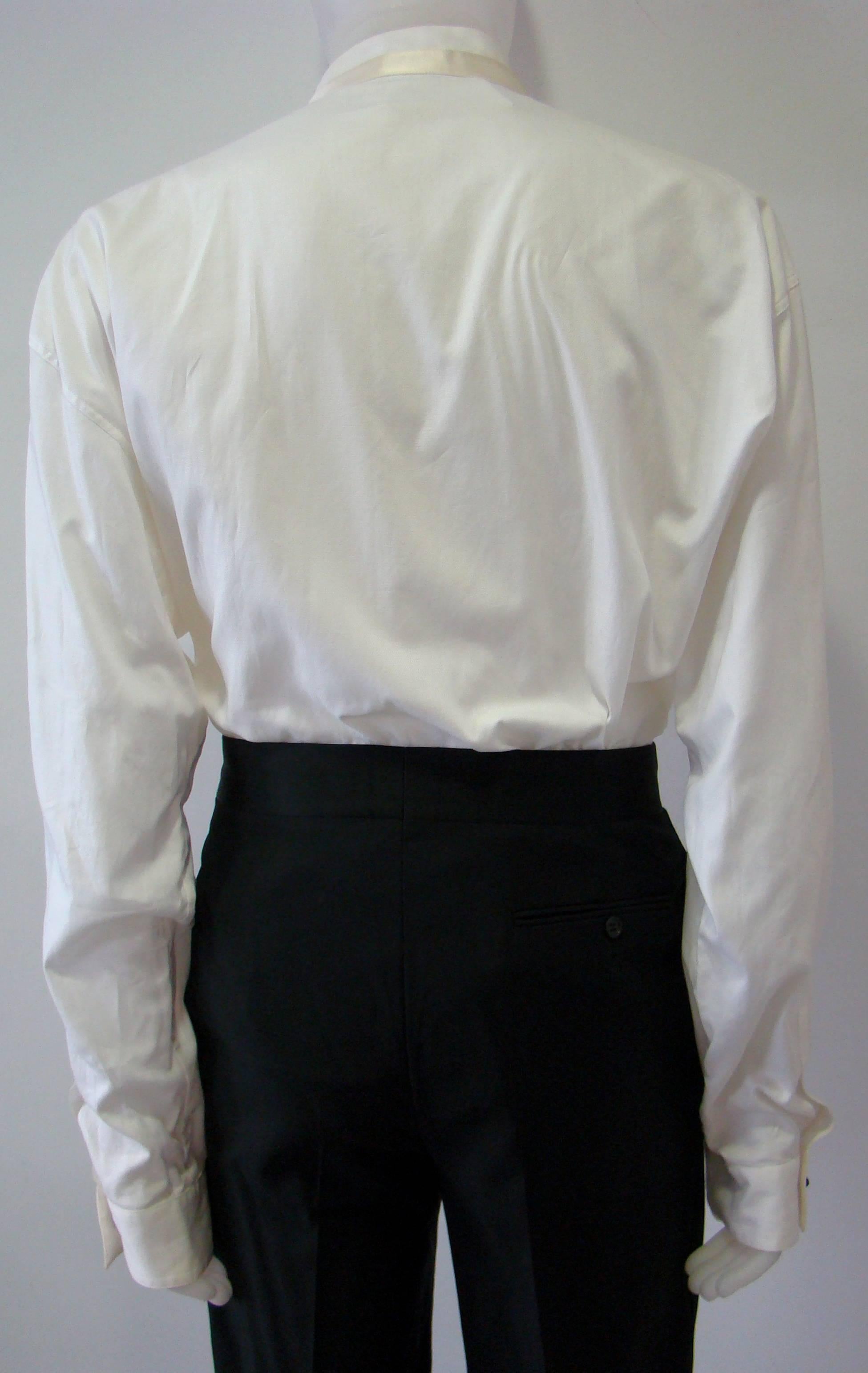 Gianni Versace Tuxedo Evening Shirt Fall 1990 For Sale 1