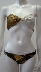 Krizia Olive Green & Creme Bikini