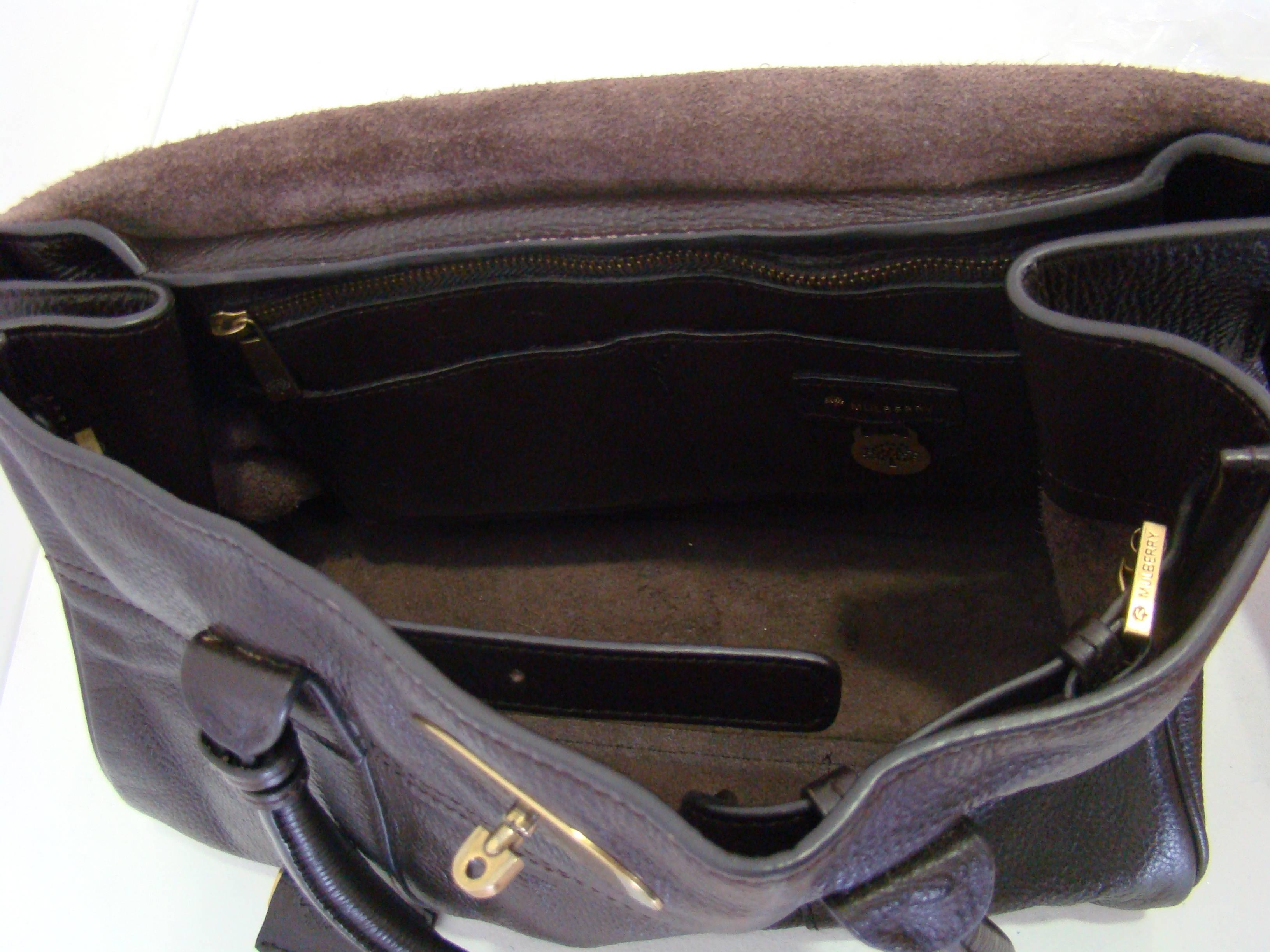 Mulberry Genuine Brown Leather Tote Bag For Sale 1