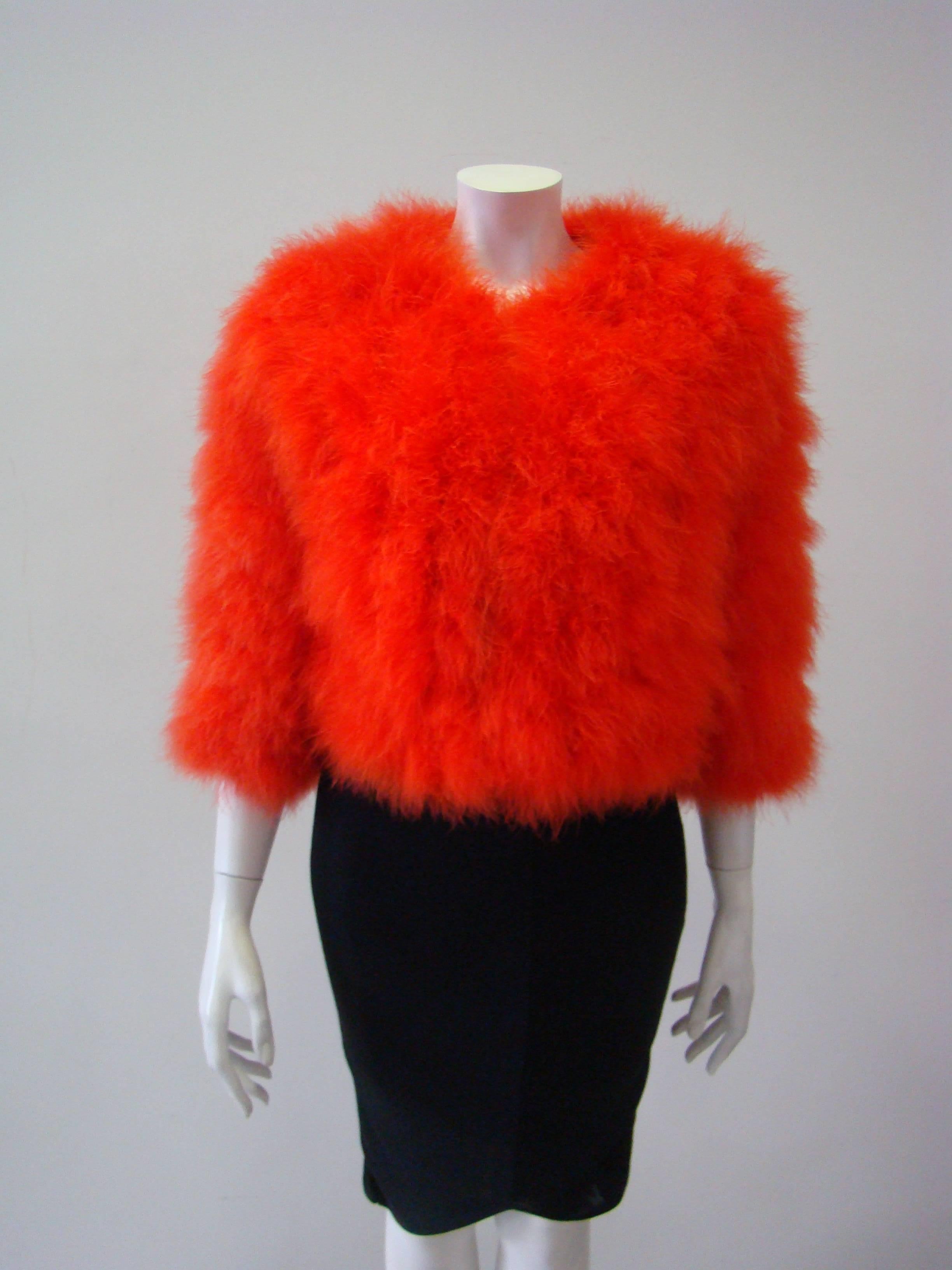 orange jacket feather