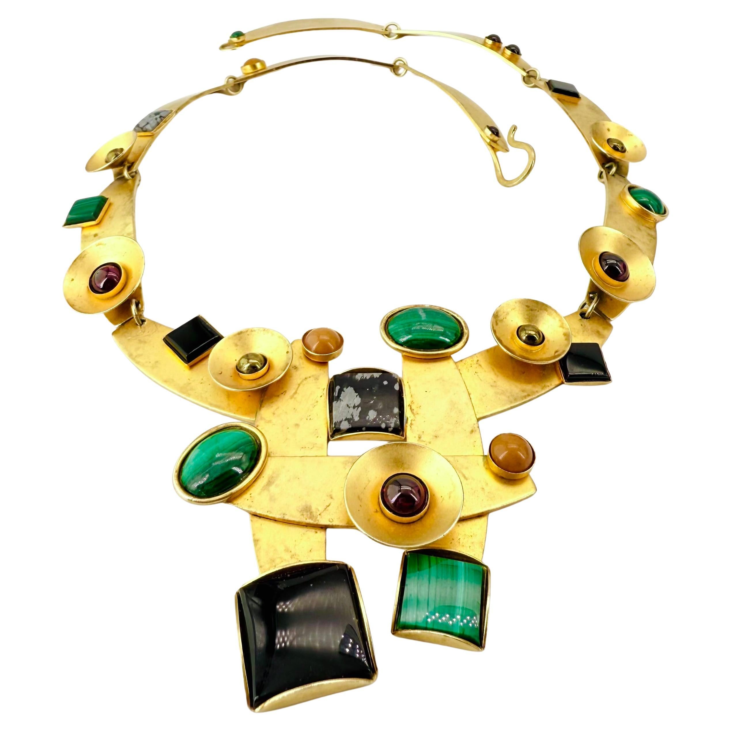 Gale Rothstein Incroyable collier en pierres semi-précieuses en vente