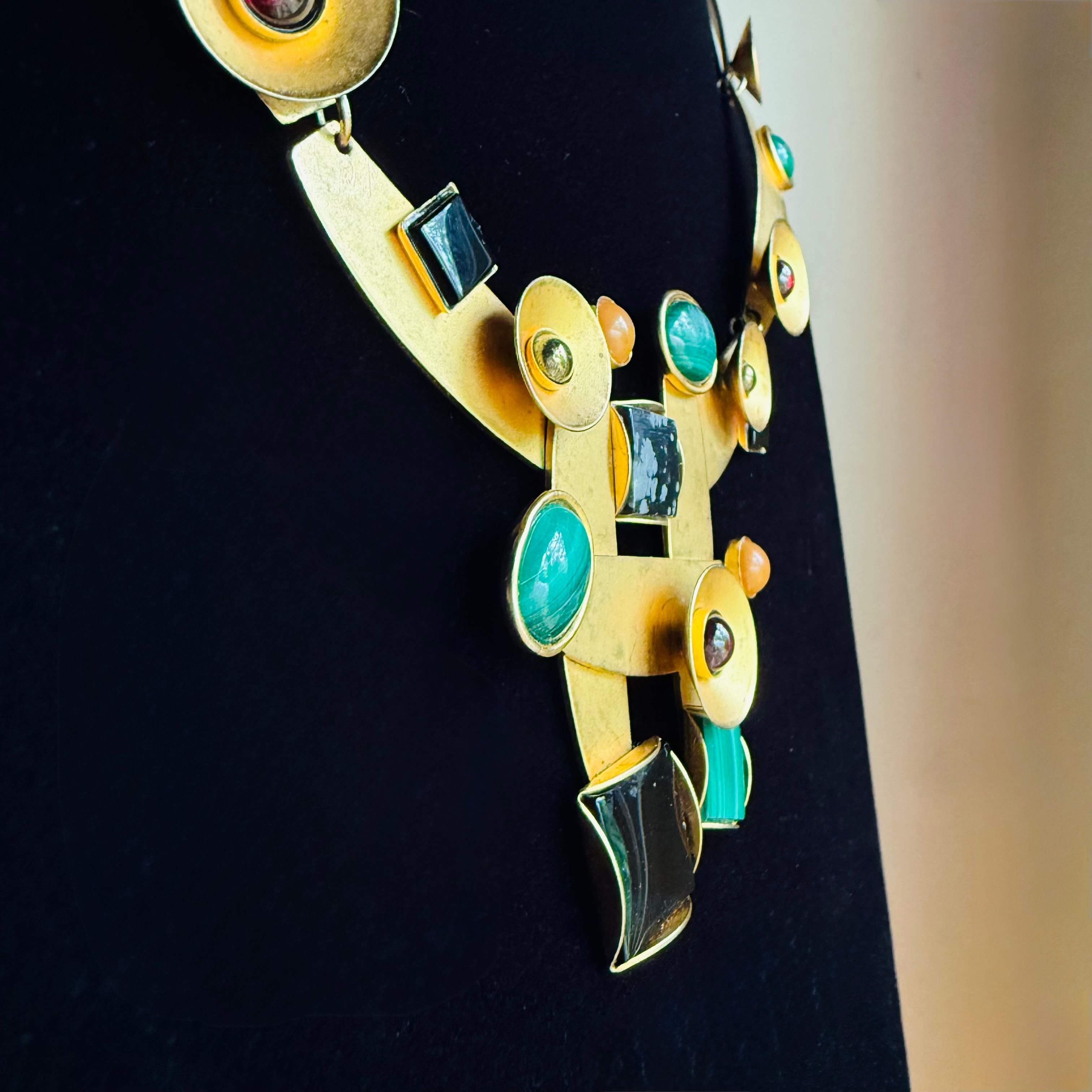 Gale Rothstein Incroyable collier en pierres semi-précieuses État moyen - En vente à Hyattsville, MD