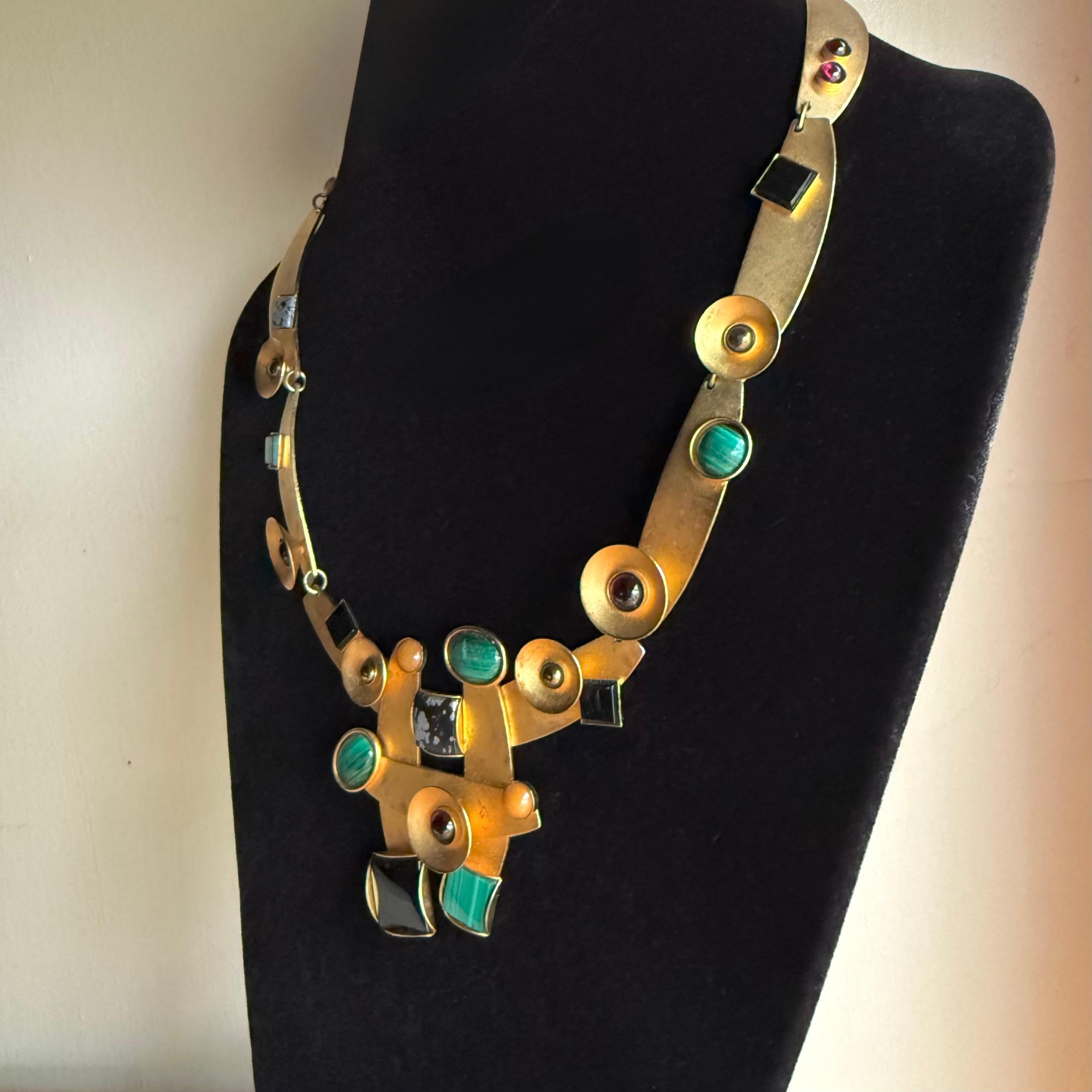 Gale Rothstein Incroyable collier en pierres semi-précieuses Unisexe en vente