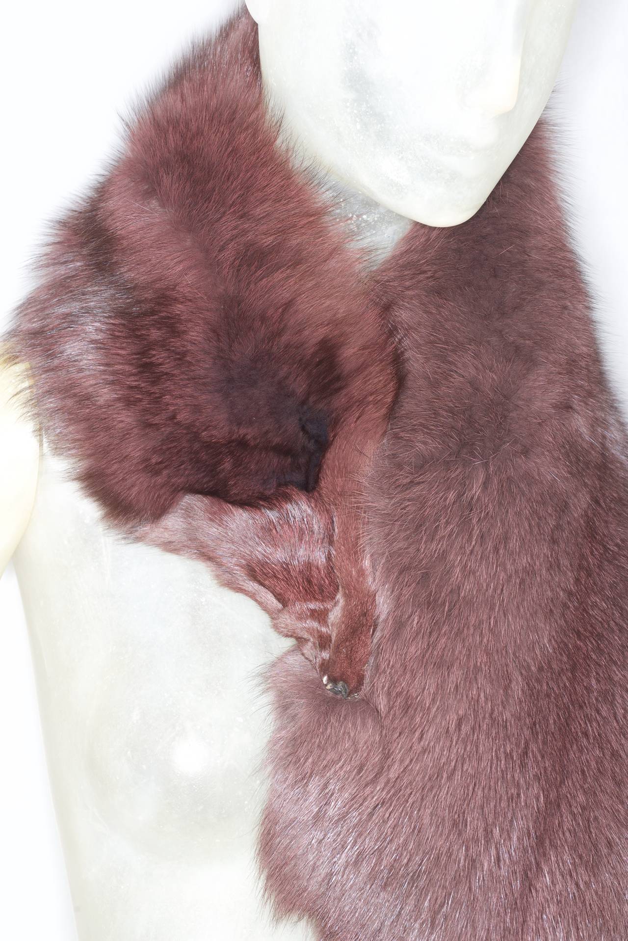 Plum Colores Fox Fur Collar/Stole