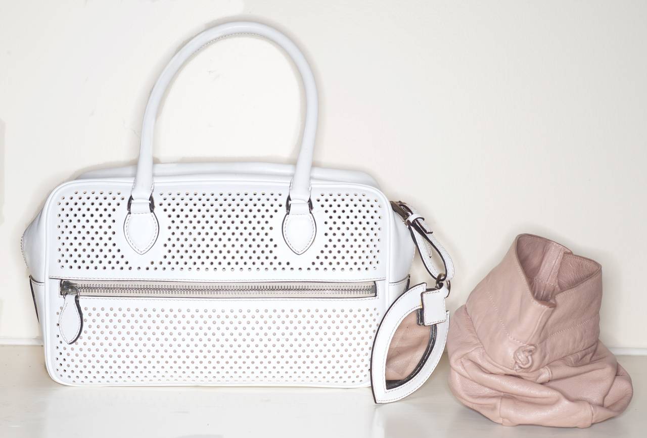 Alaia Perforated Leather Tote 4