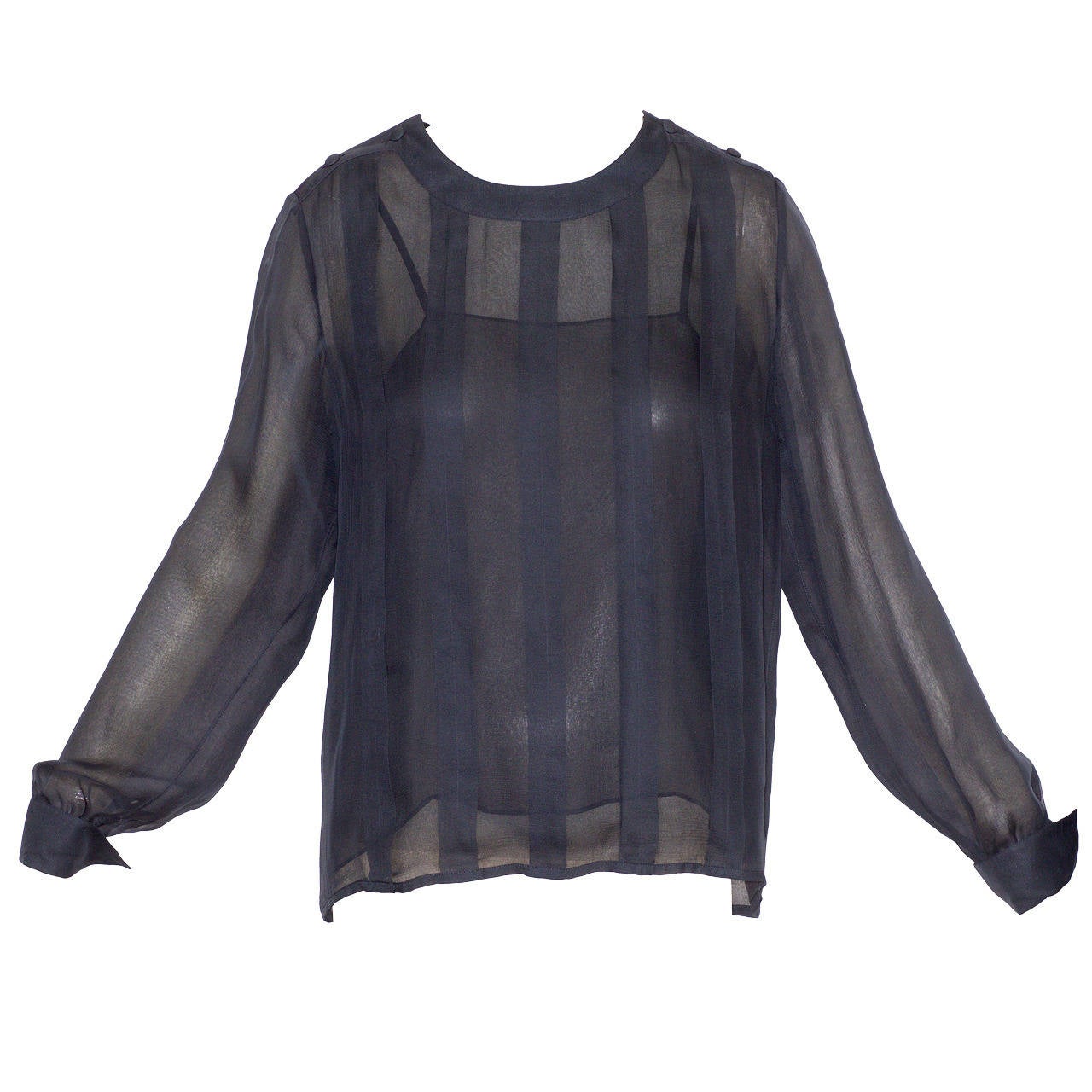 Chanel Silk Chiffon Blouse and Camisole For Sale at 1stDibs
