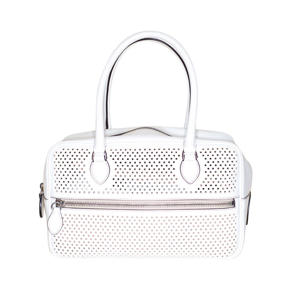 Alaia Perforated Leather Tote