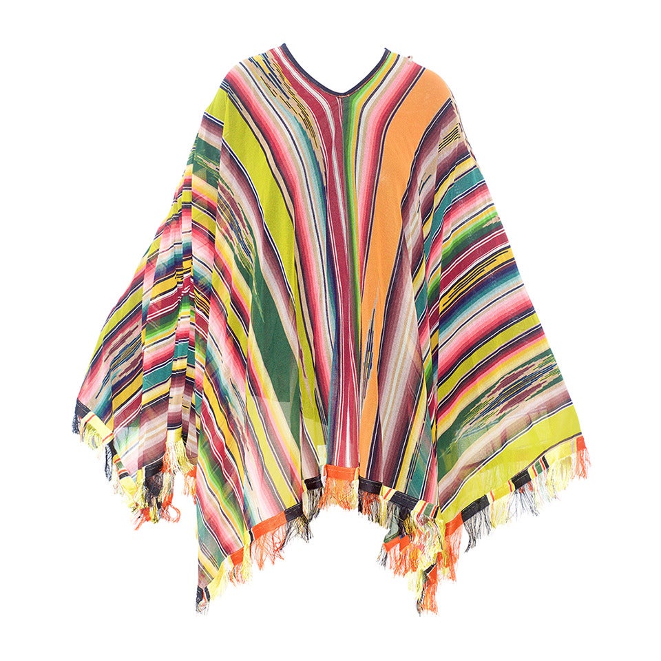 Jean Paul Gaultier Soleil Navajo Print Poncho and Tank Top For Sale