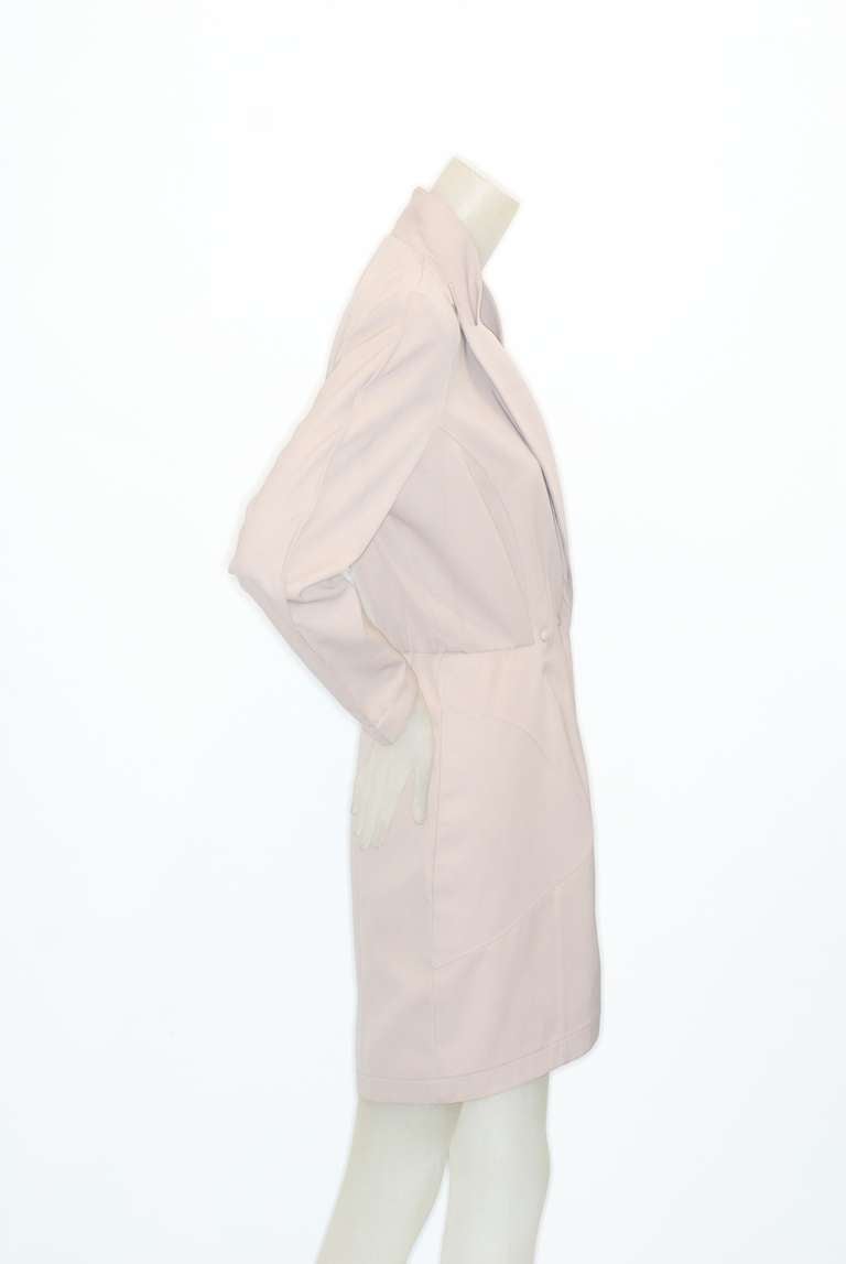 Thierry Mugler Asymmetrical Wrap Dress In Excellent Condition For Sale In New York, NY