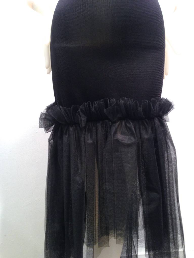 Yves Saint Laurent Dress with Tulle In Excellent Condition For Sale In New York, NY