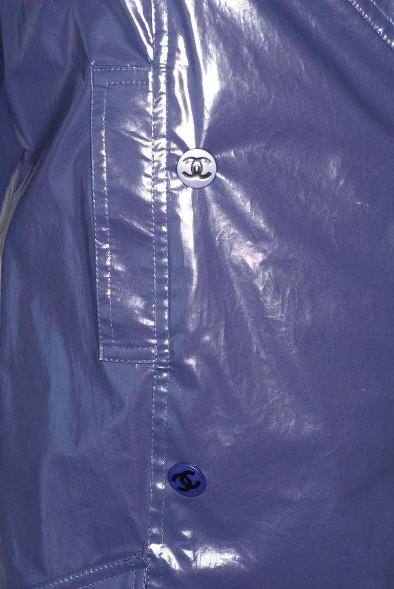 Chanel Raincoat with Camellias For Sale 1