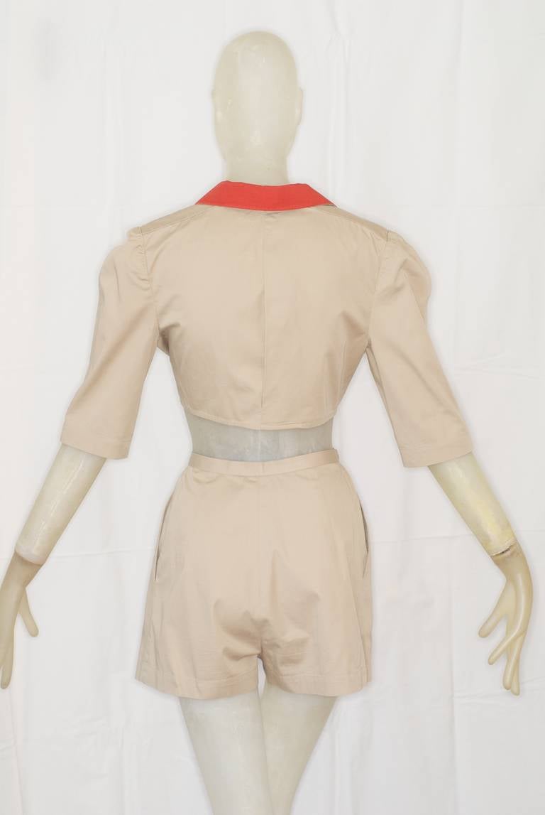 Thierry Mugler Cropped Top with Shorts Ensemble In Excellent Condition In New York, NY