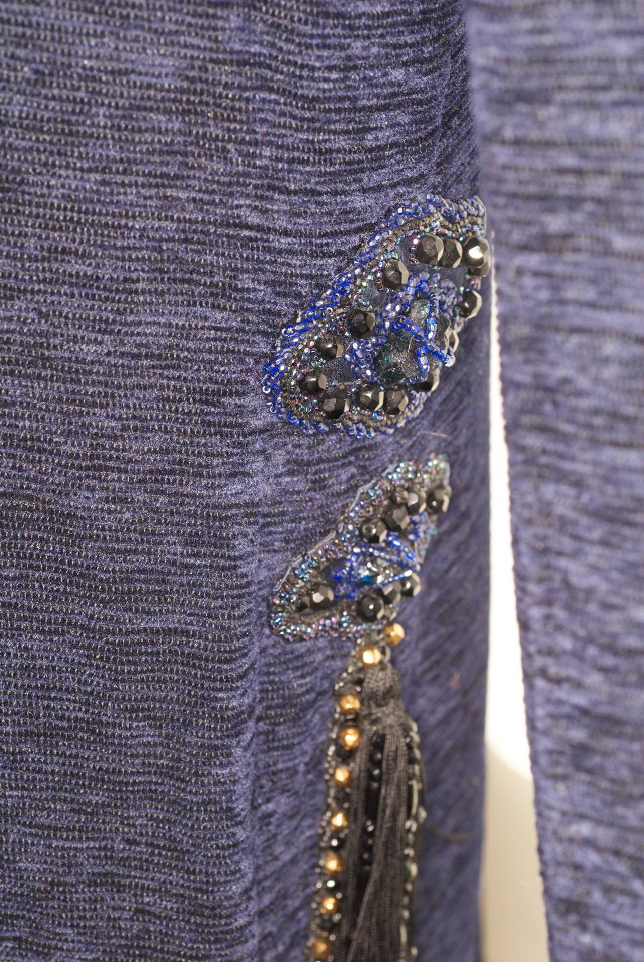 Provenance Nan Kempner Ungaro Haute Couture Beaded Cardigan In Excellent Condition For Sale In New York, NY