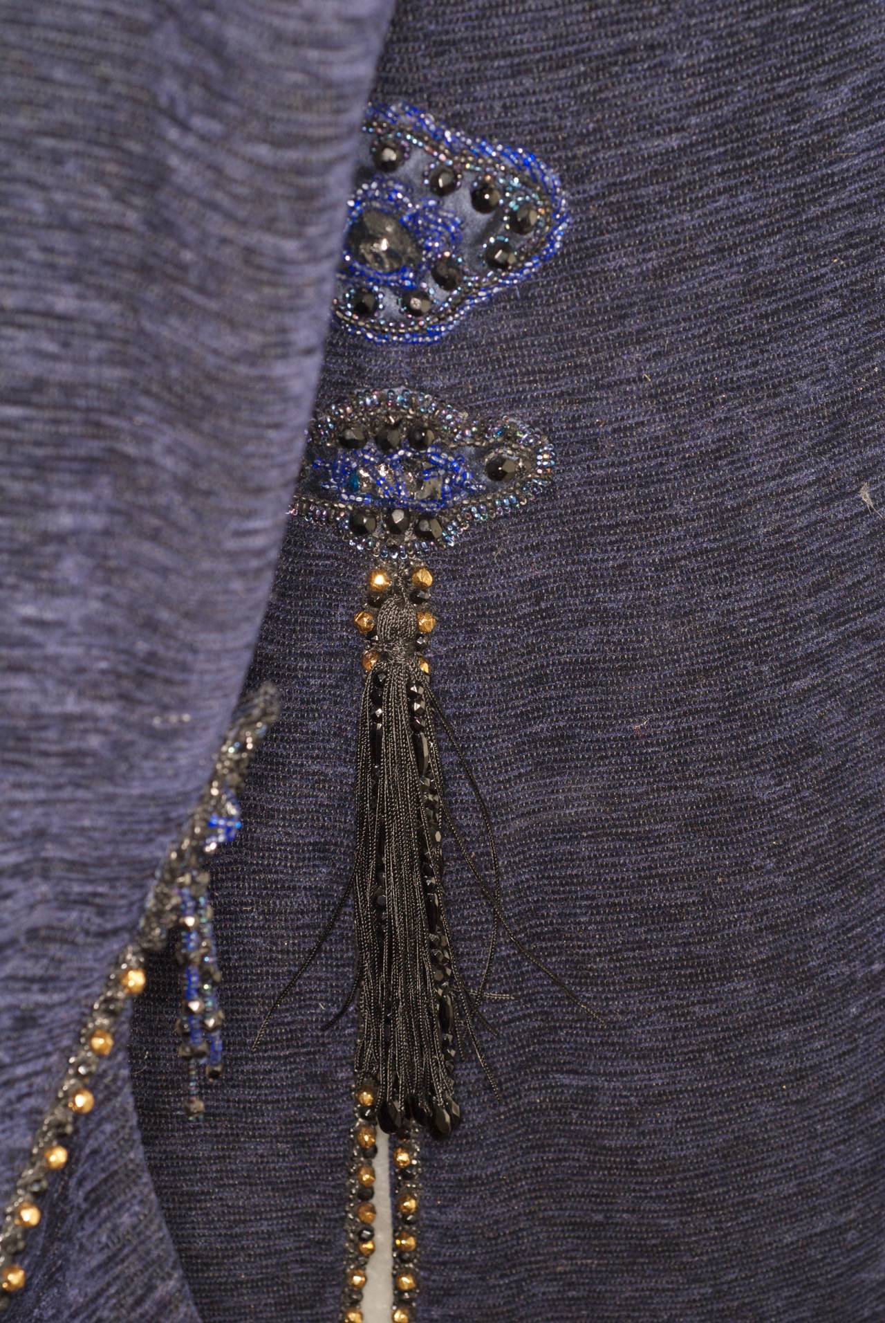 Provenance Nan Kempner Ungaro Haute Couture Beaded Cardigan For Sale 1