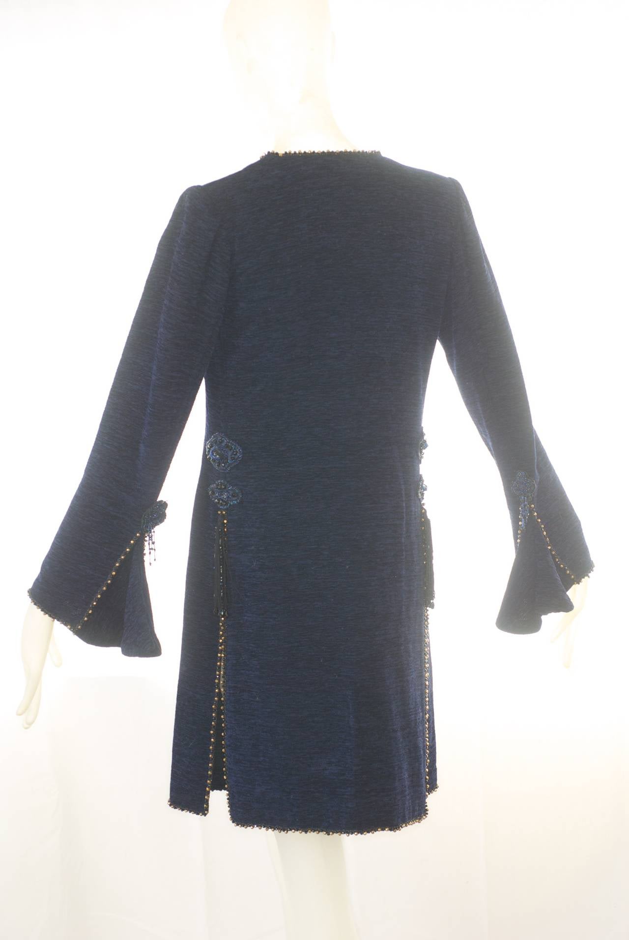 Provenance Nan Kempner Ungaro Haute Couture Beaded Cardigan For Sale 4