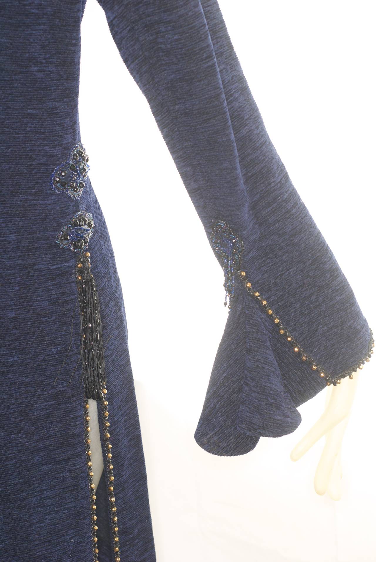 Provenance Nan Kempner Ungaro Haute Couture Beaded Cardigan For Sale 5