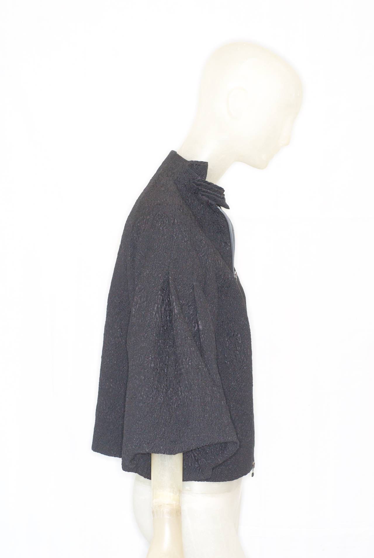Lanvin Zip Front Jacket with Origami Collar In Excellent Condition In New York, NY