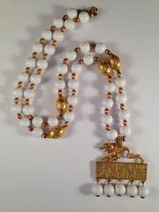 1970s Kenneth Jay Lane Dragon Pendant Necklace
