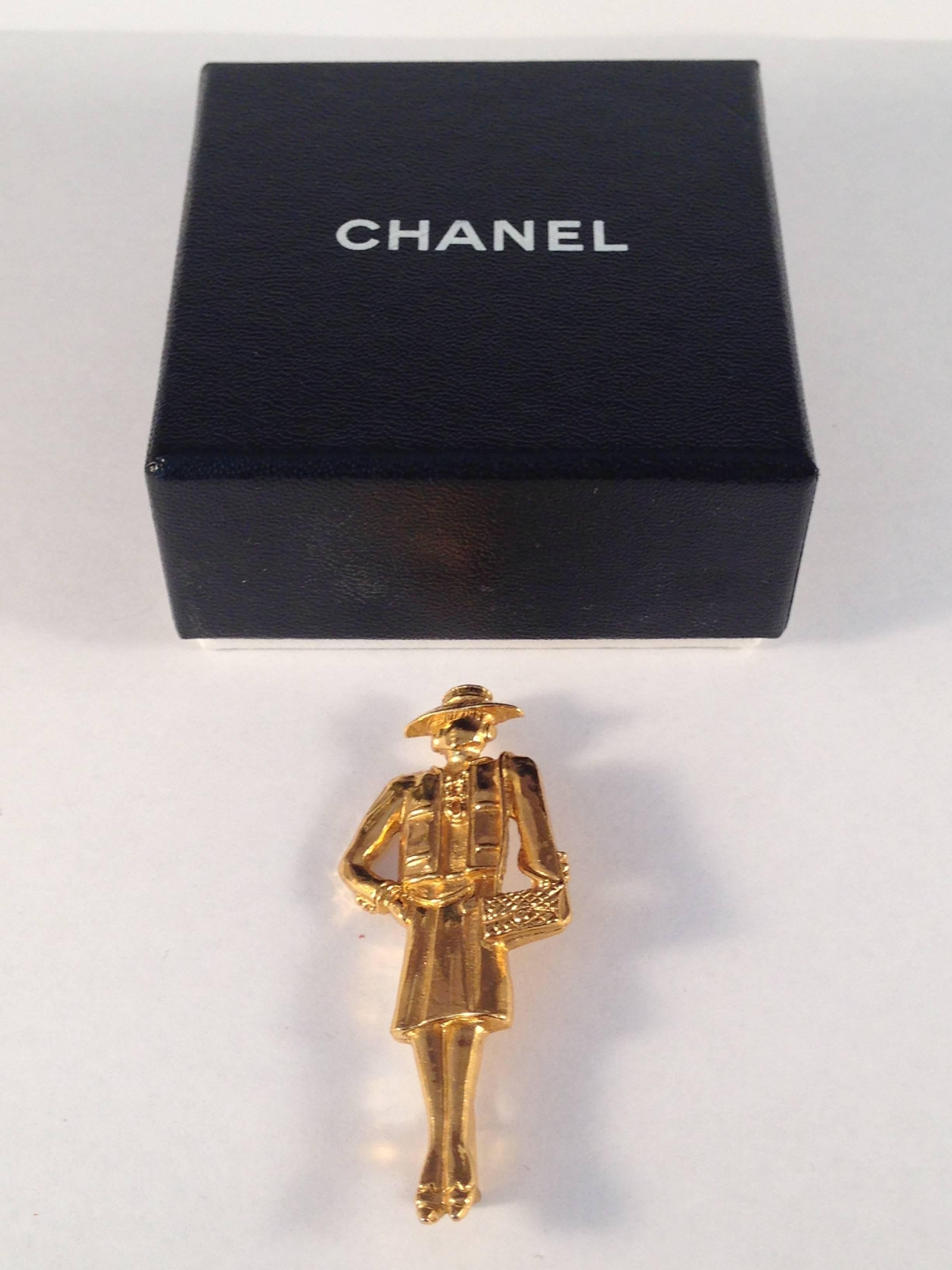 Chanel Brooch Madamoiselle Coco Chanel in Original Box 4