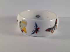 Kenneth Jay Lane 1976 Butterfly Bone China Bracelet for Royal Worchester