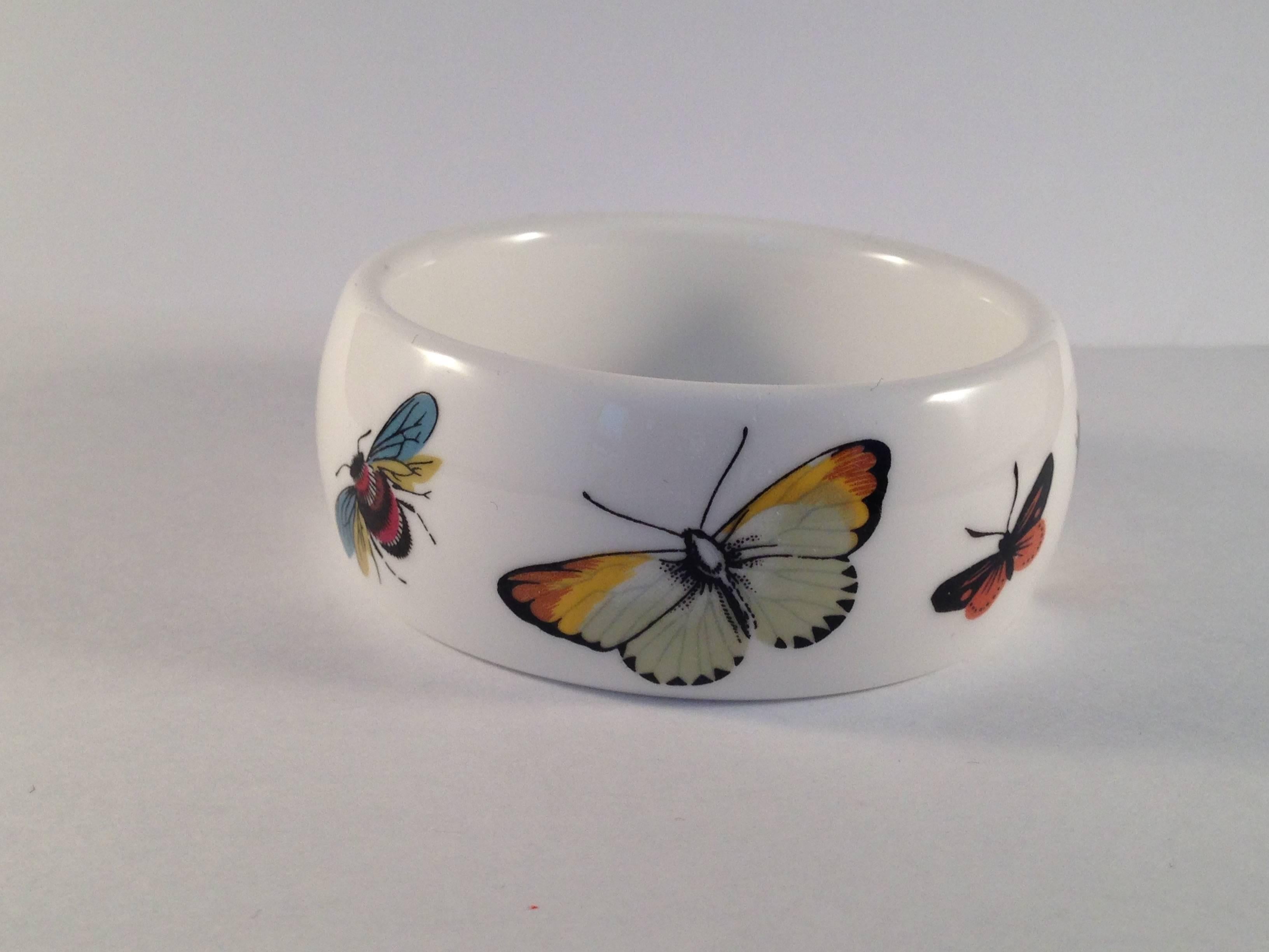 Women's Kenneth Jay Lane 1976 Butterfly Bone China Bracelet for Royal Worchester