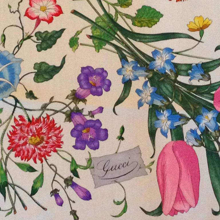 Tattoos Inspired By Vintage Botanical Gucci Scarves