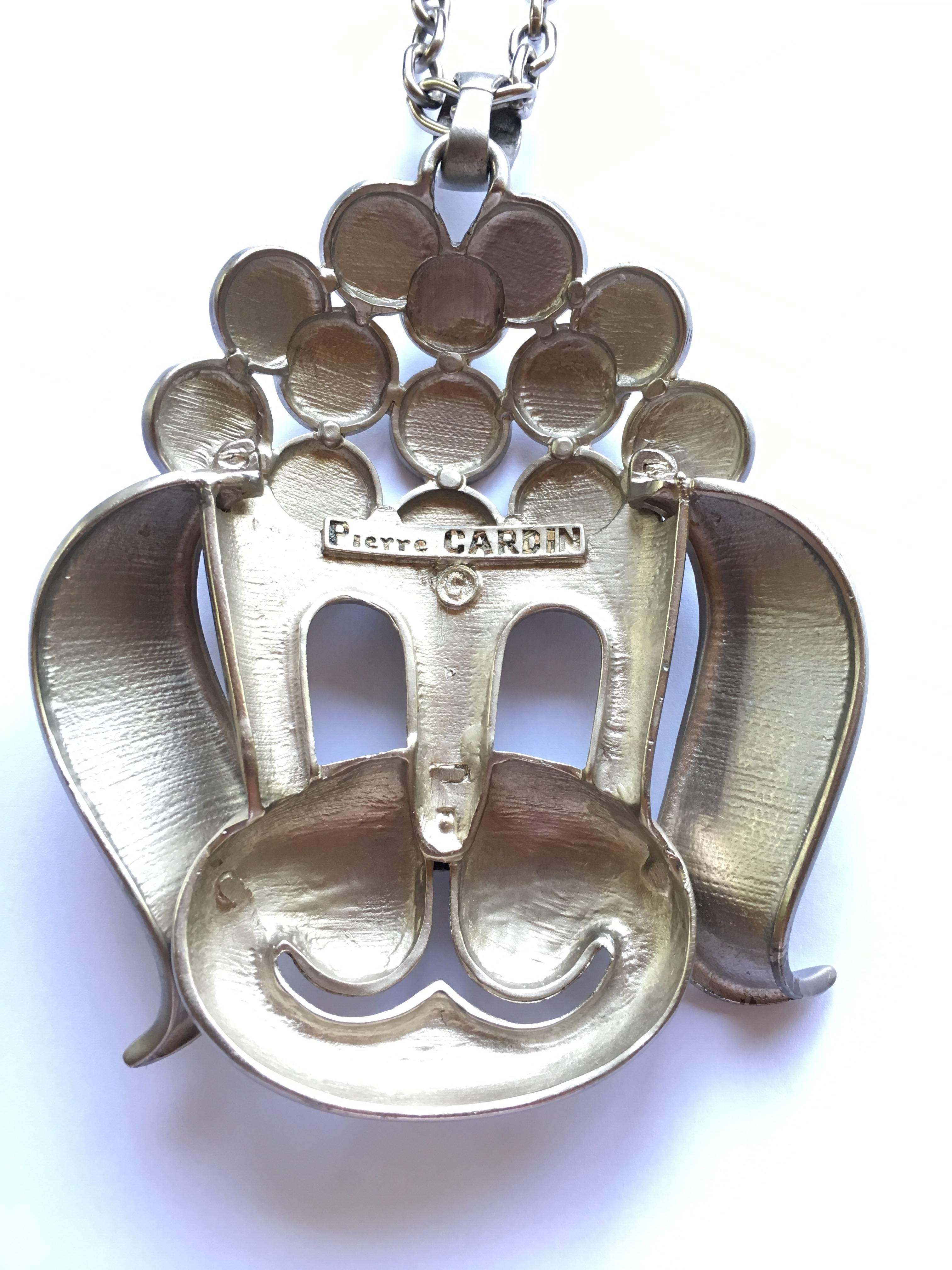 Women's 1960s Huge Mod Pierre Cardin Poodle Pendant Necklace For Sale