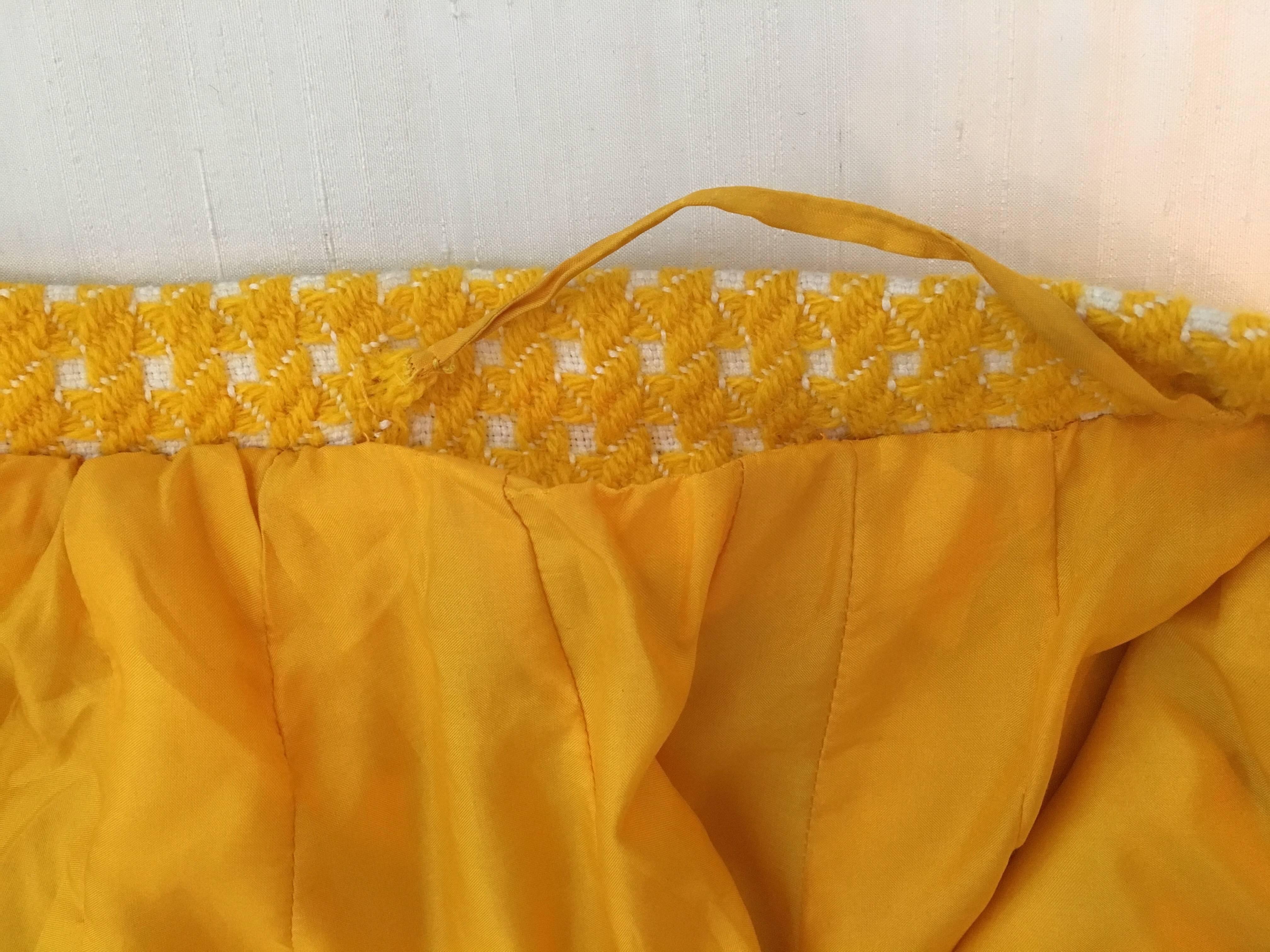 1960s Yellow Givenchy Two Piece Suit For Sale 1