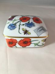 1970s Gucci Bernardaud Limoges Floral Porcelain Trinket Box