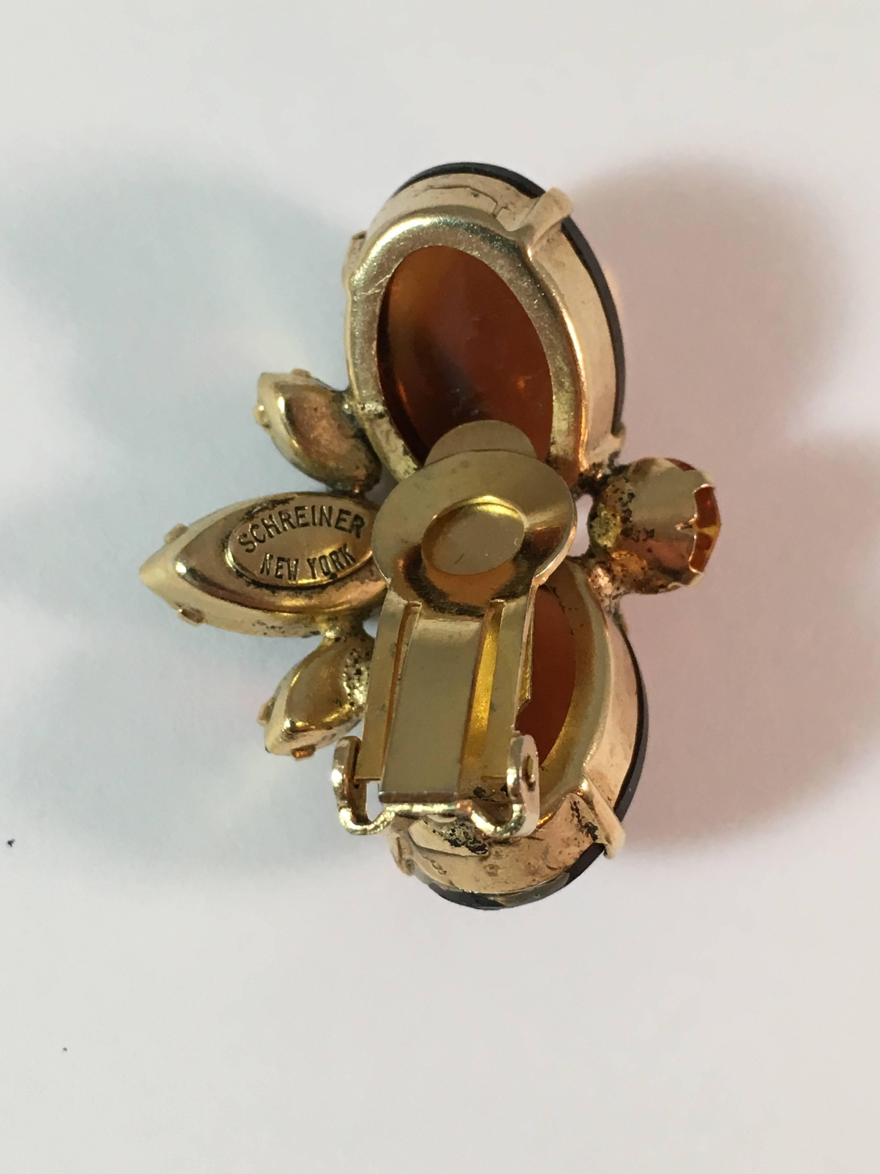 1950s Schreiner Crystal Earrings 2