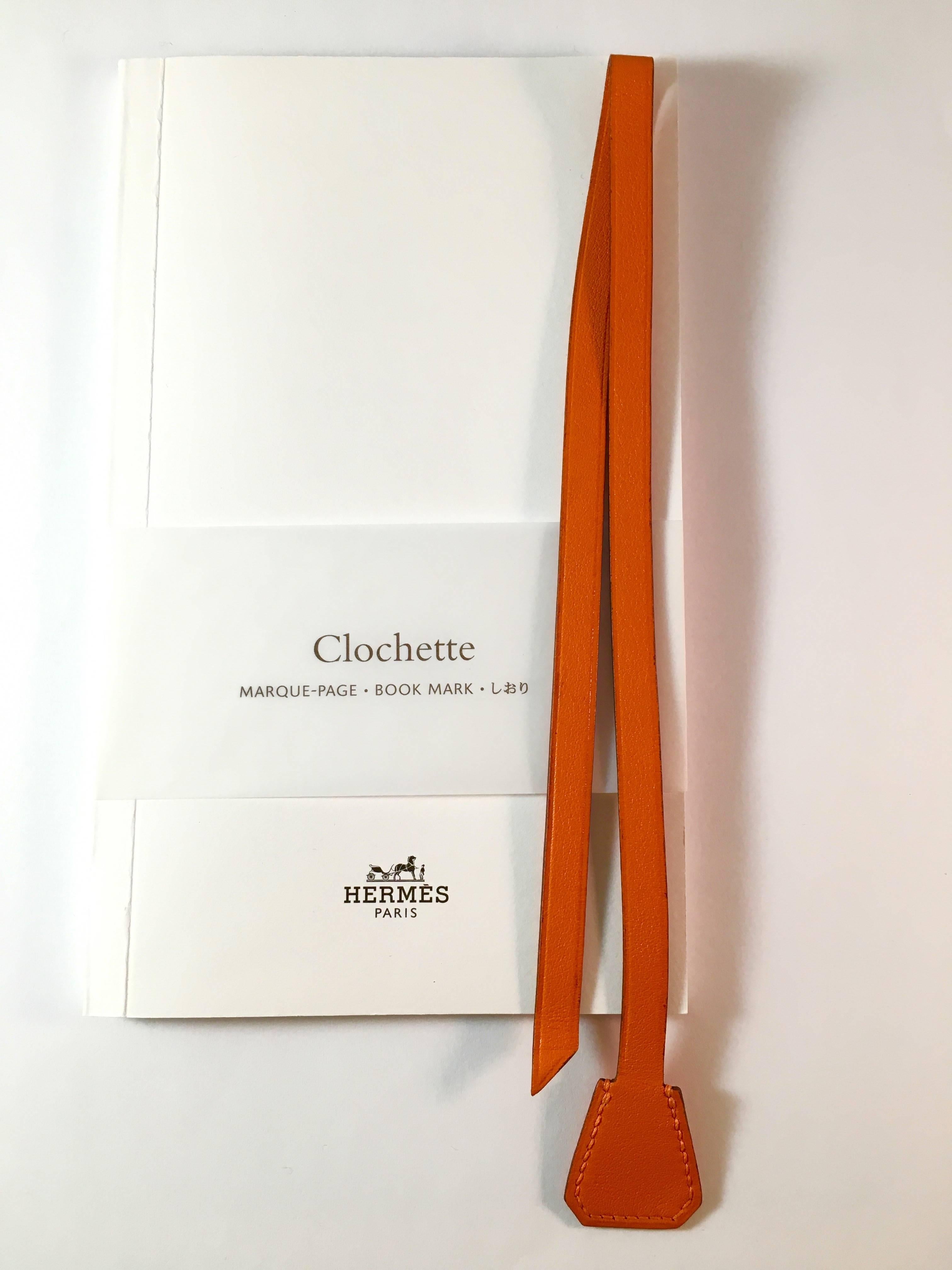 hermes leather bookmark
