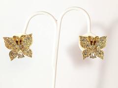 Kenneth Jay Lane Butterfly Clip On Earrings, 1970s