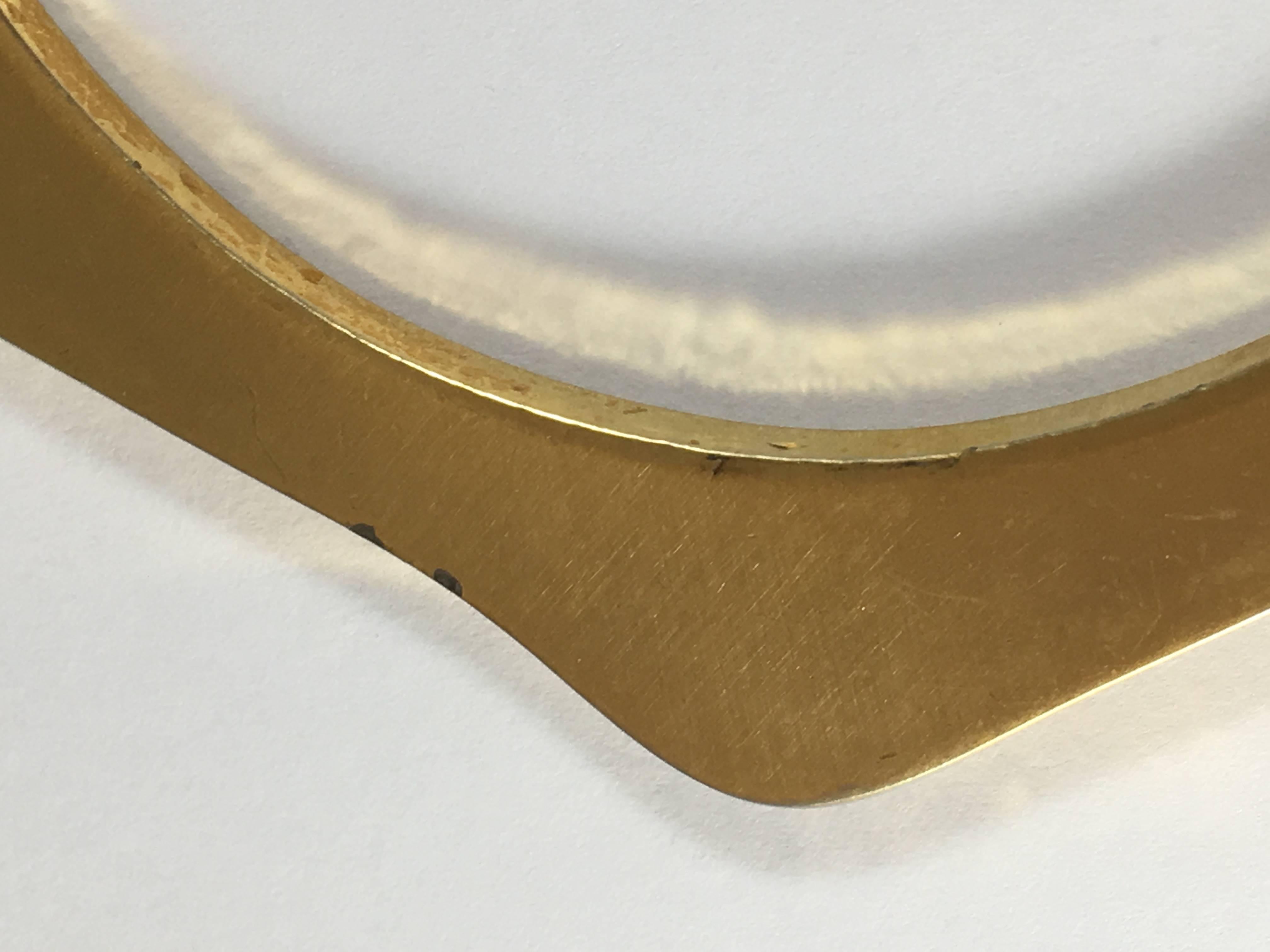 Modernist Pierre Cardin 1960s MOD Goldtone Bangle Bracelet For Sale