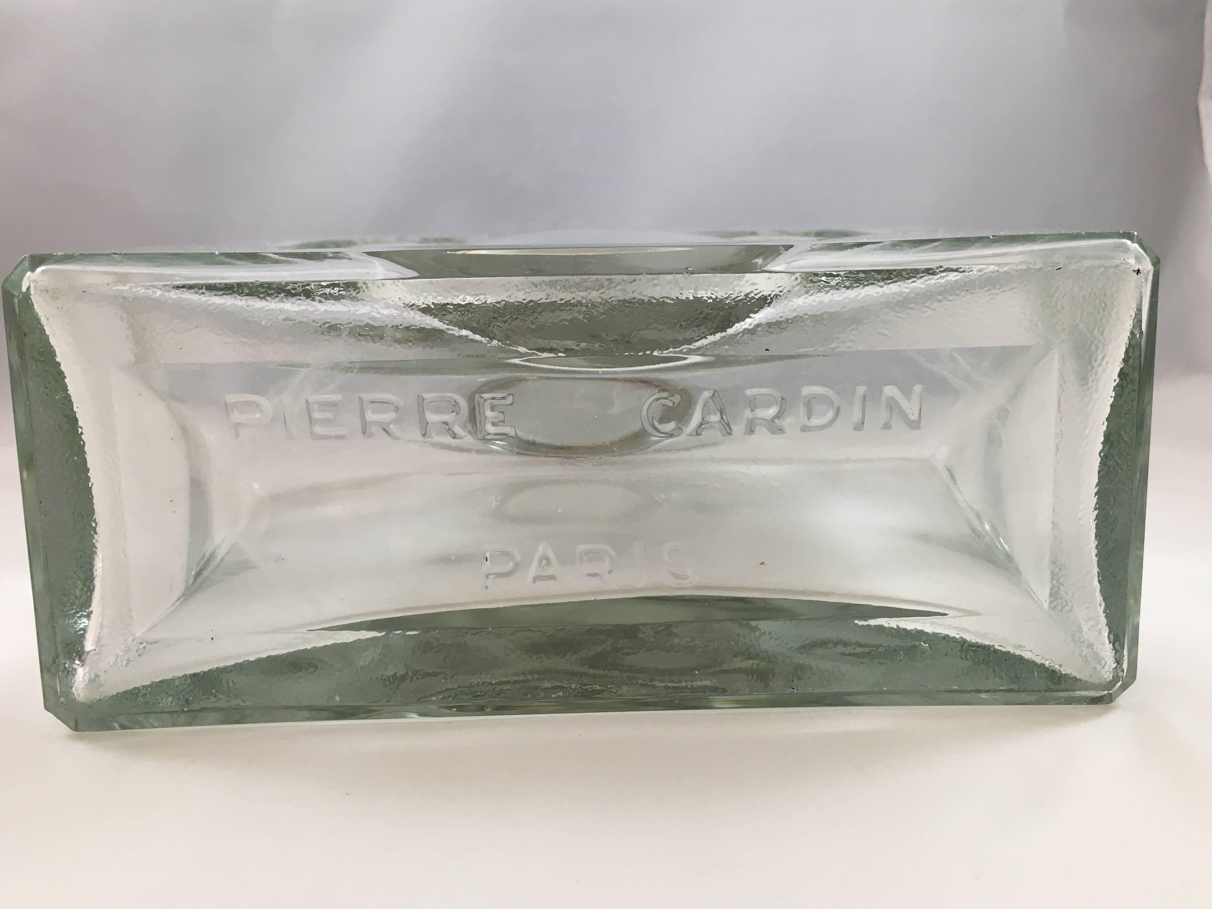 Gray 1970s Pierre Cardin Huge Glass Perfume Display Bottle For Sale