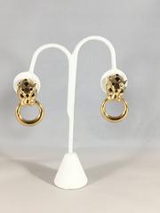 Ciner Leopard Panther-Ohrclips mit Leopardenmuster