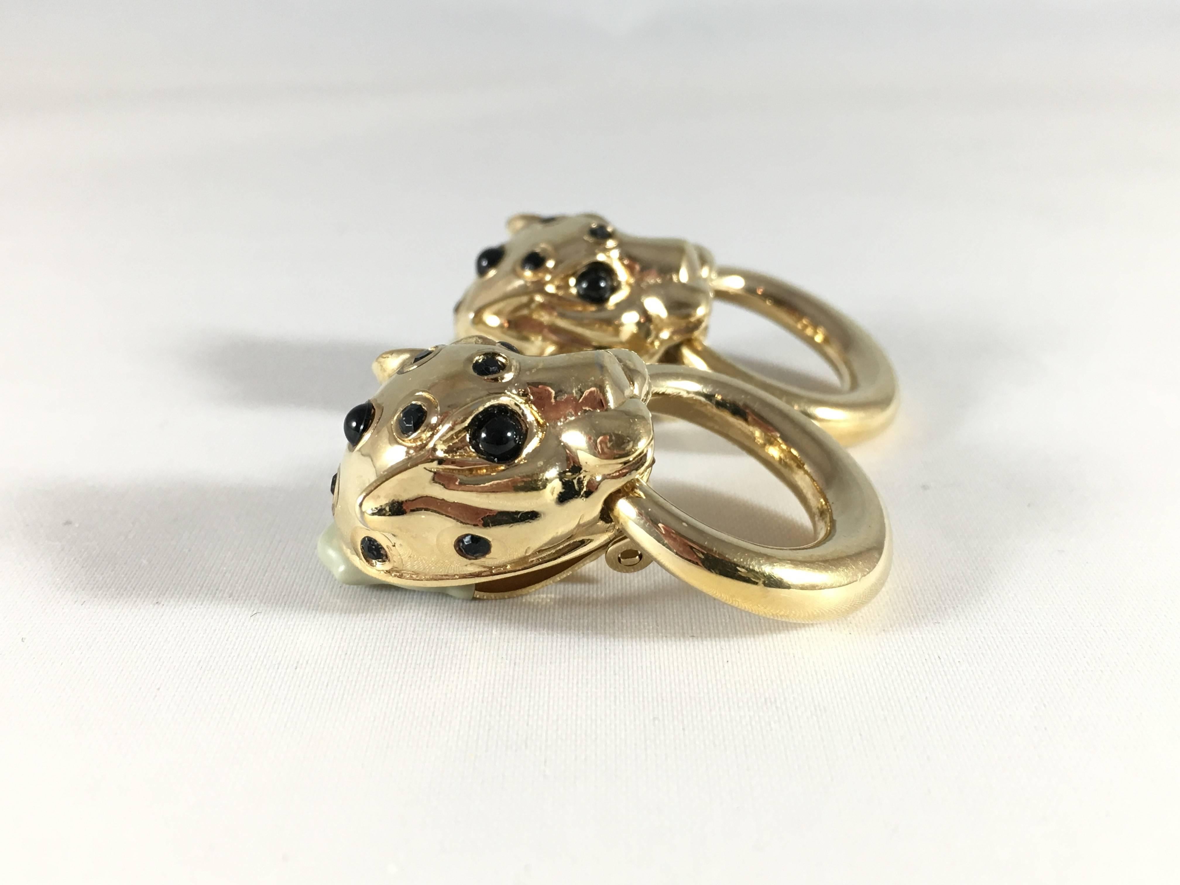 leopard clip on earrings