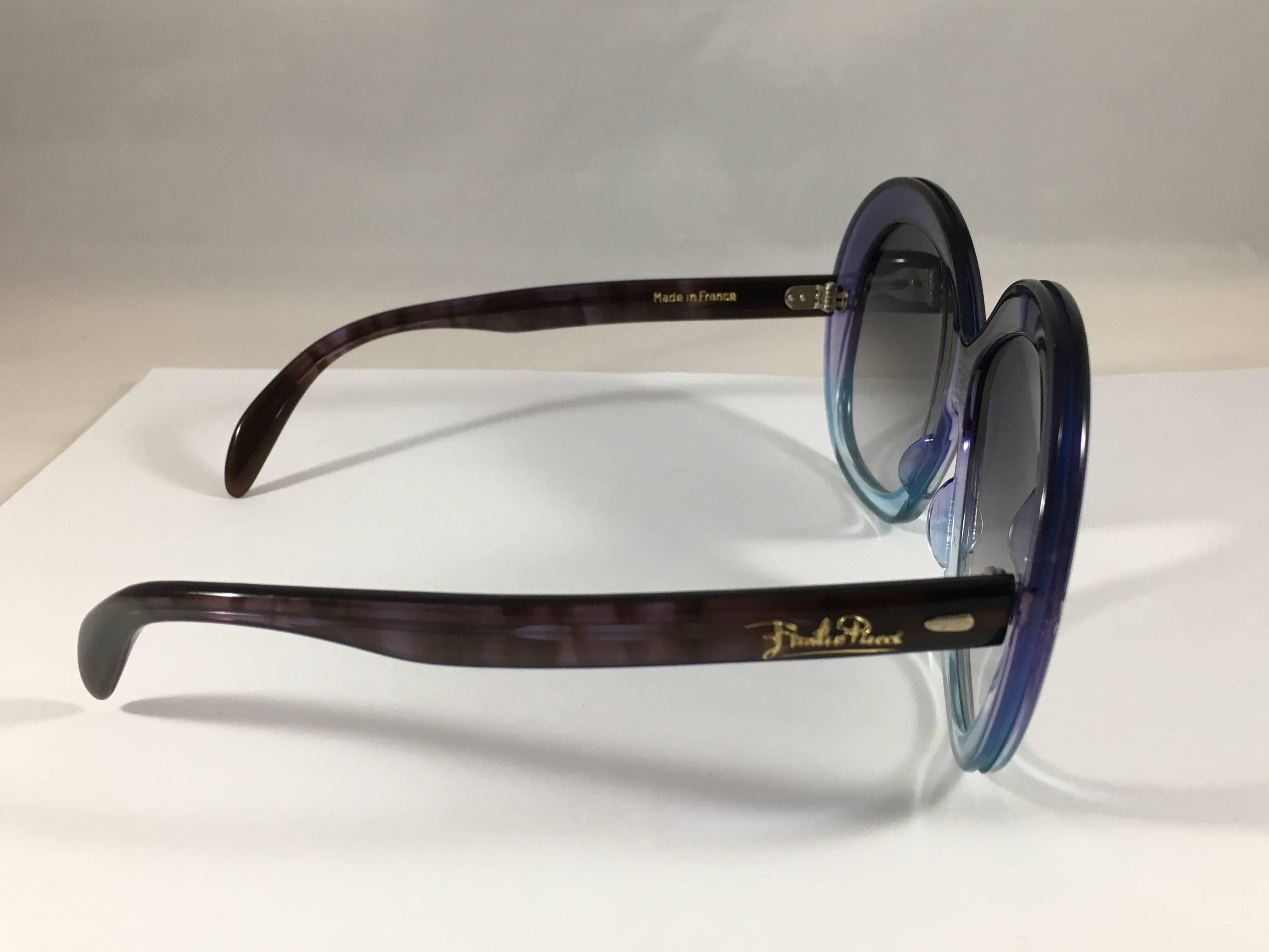Women's 1970s Emilio Pucci Blue Sunglasses