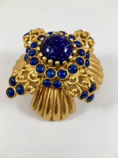 1960s Kenneth Jay Lane K.J.L. Maltese Cross Brooch/Pendant