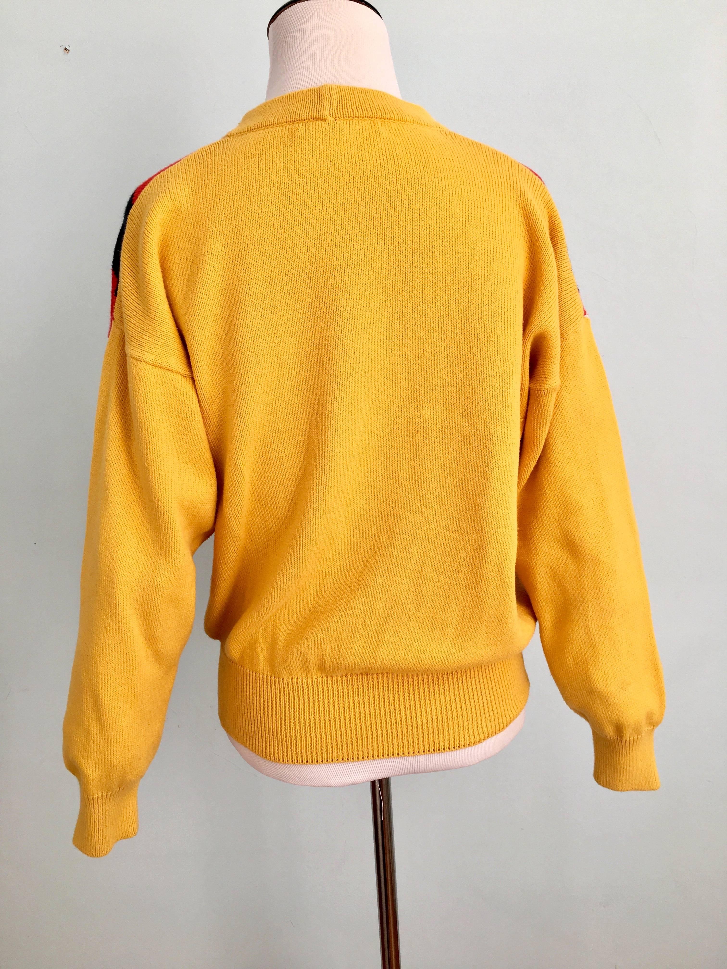 1980s Gucci V-Neck Cardigan Sweater 2