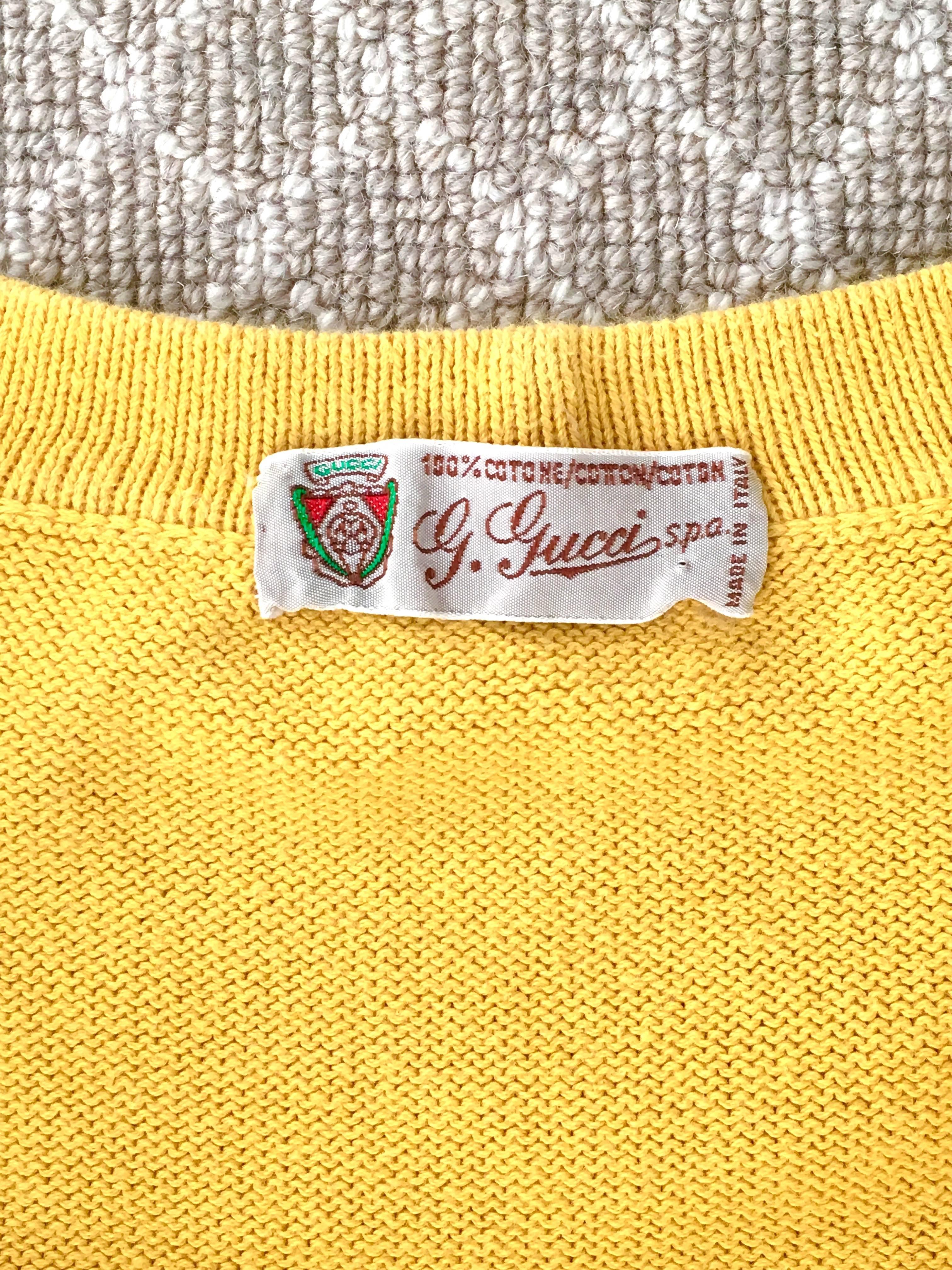 1980s Gucci V-Neck Cardigan Sweater 3