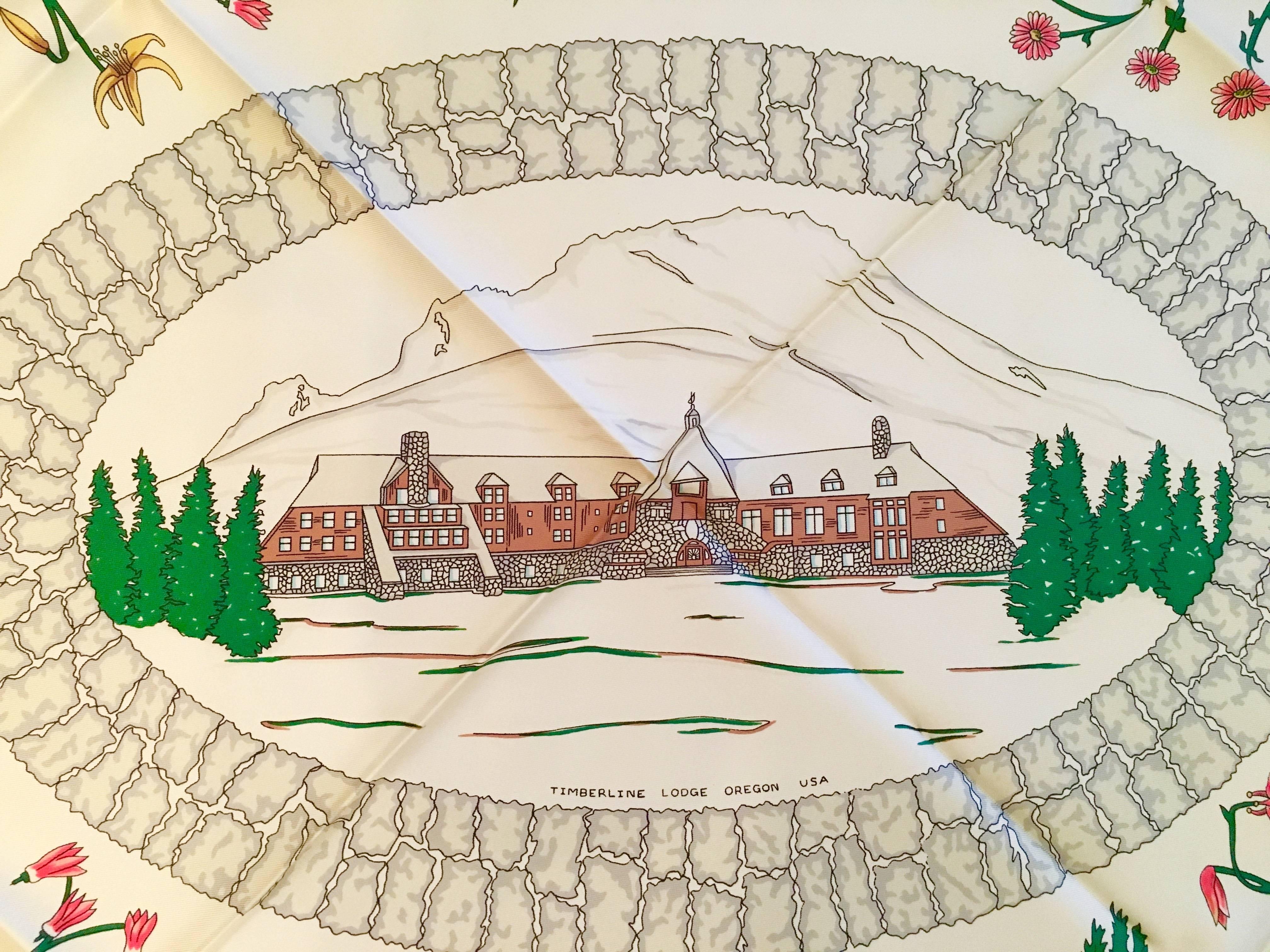 Emilio Pucci Timberline Lodge 50th Anniversary Scarf In New Condition In Chicago, IL