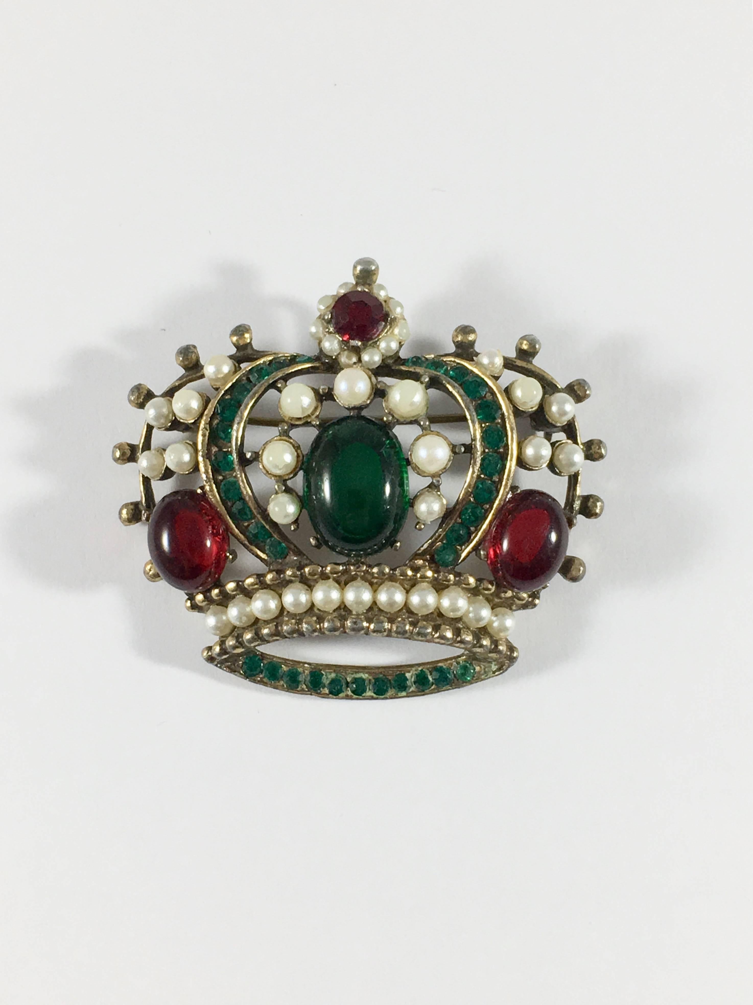 trifari crown brooch