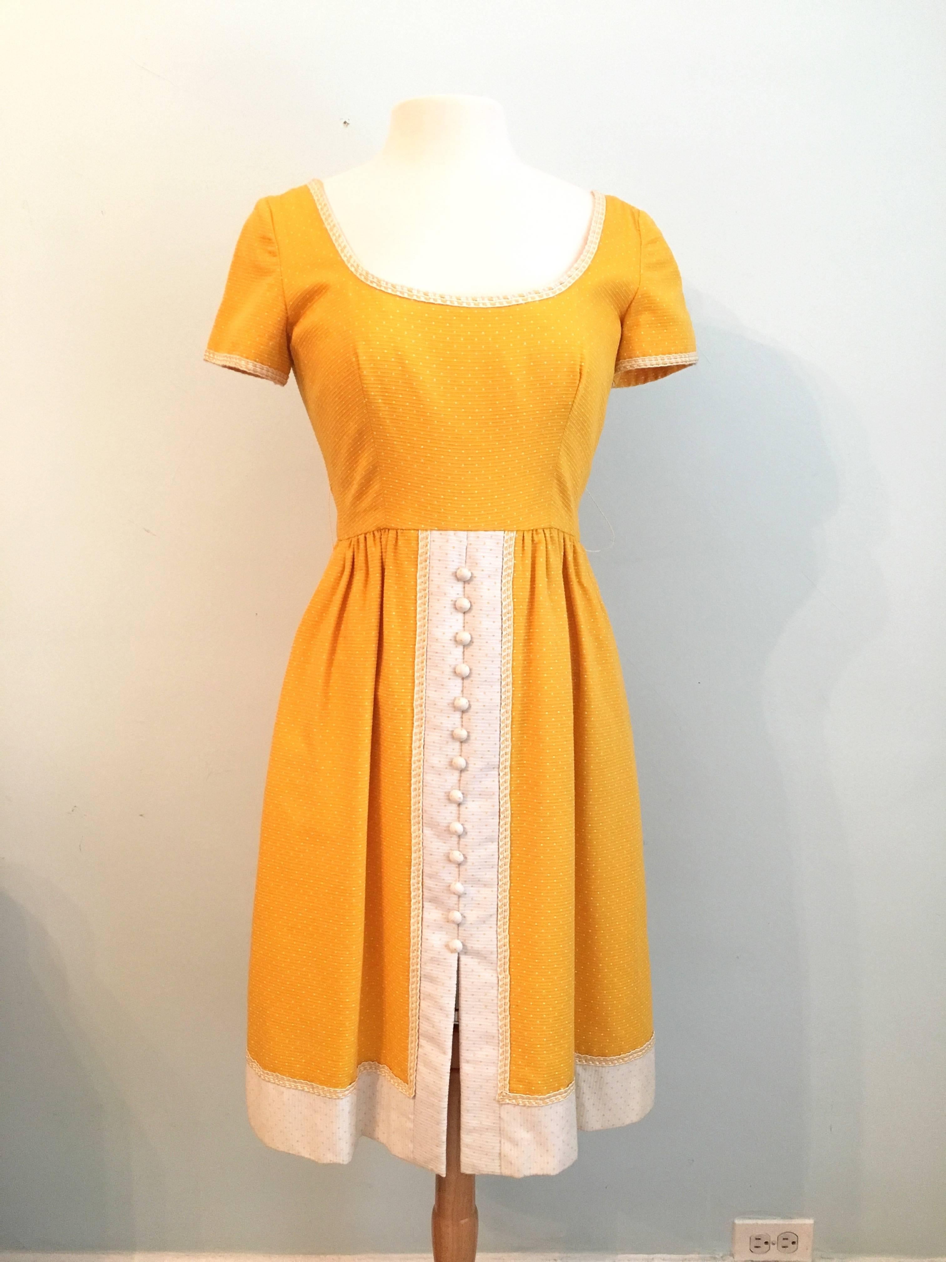 oscar de la renta yellow dress