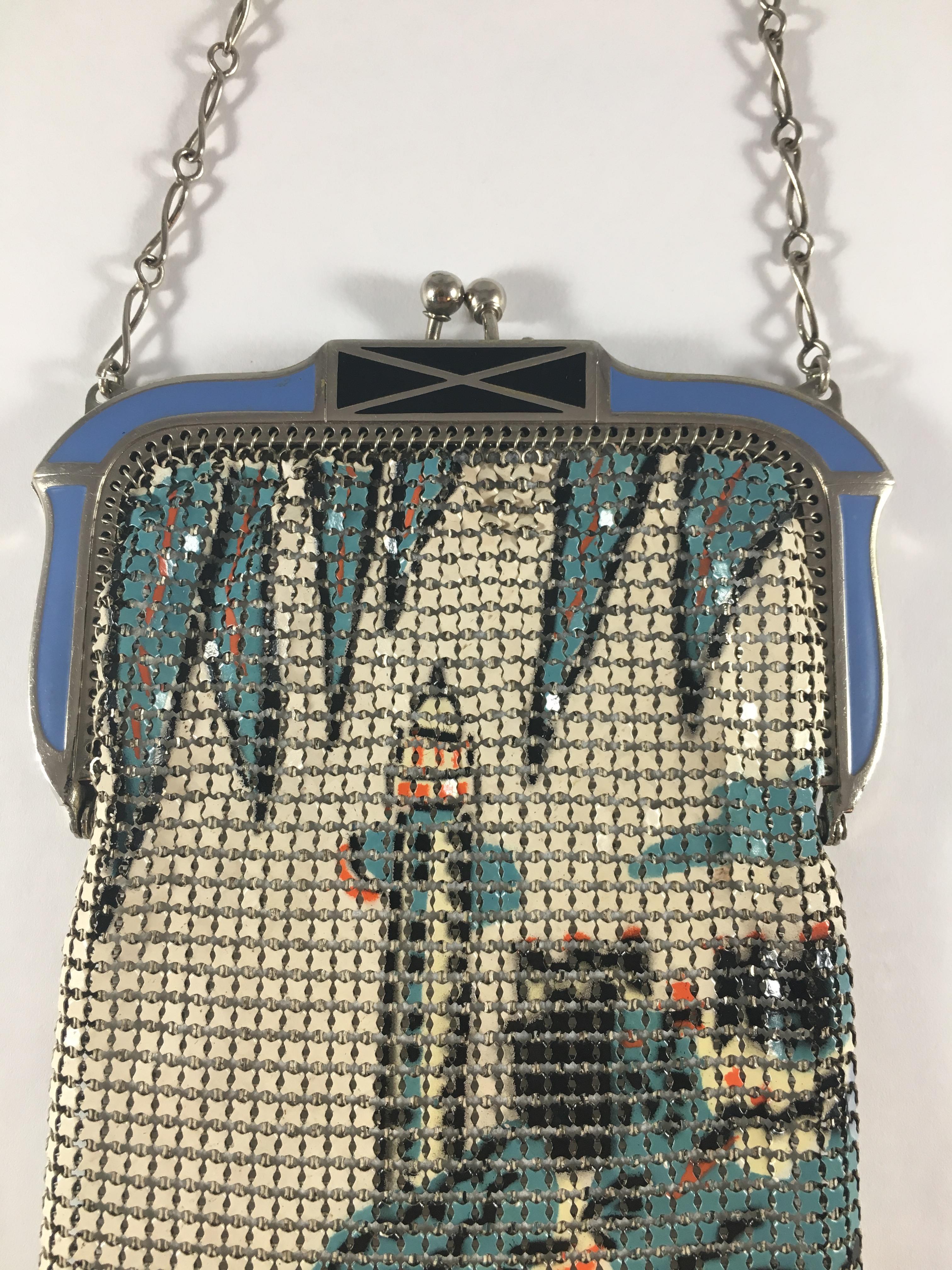 Whiting and Davis Mesh Lighthouse Handbag 1920s 3