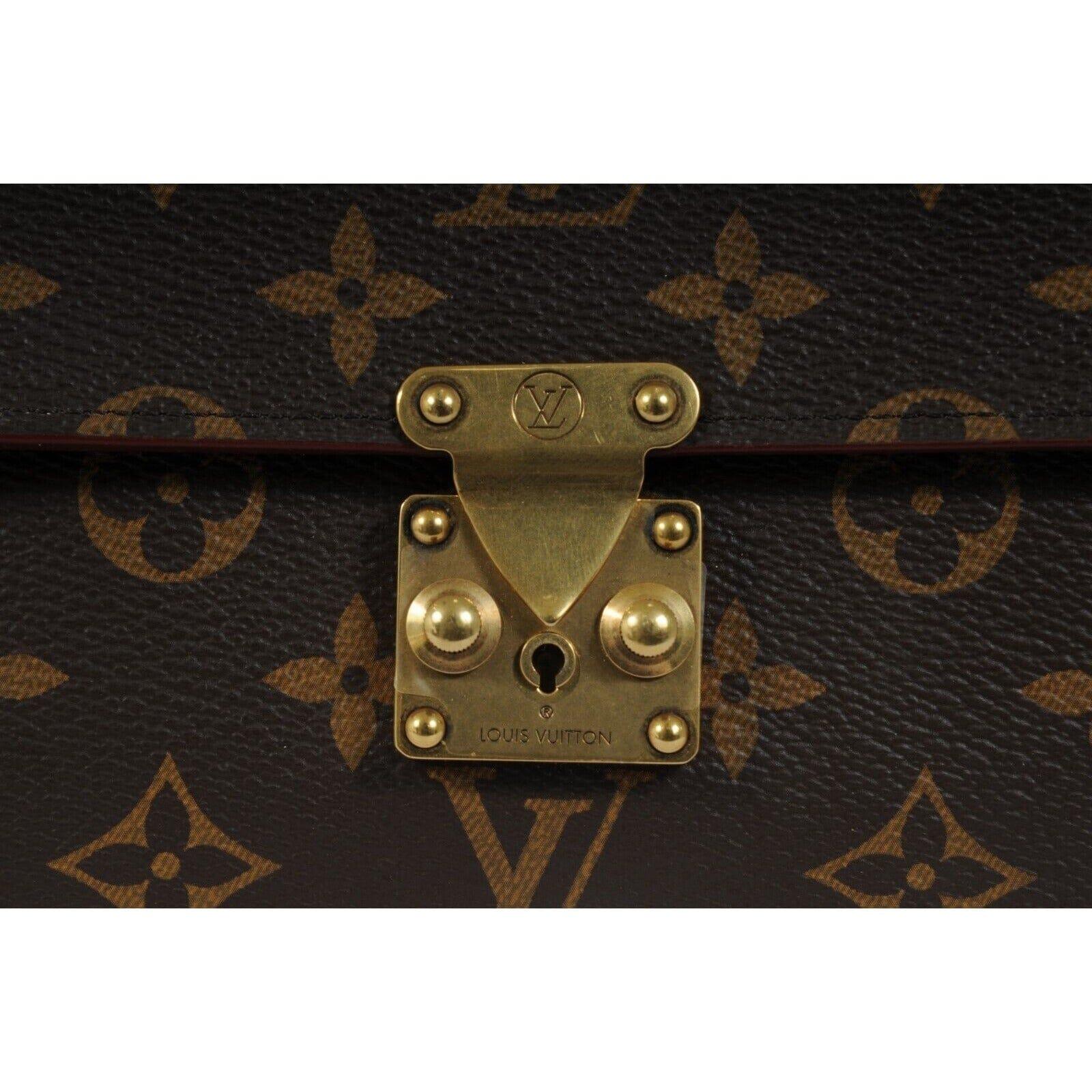 Louis Vuitton Donna Monogram S Lock Belt Pouch MM Borsa in pelle marrone Virgil In condizioni ottime in vendita a North Miami, FL