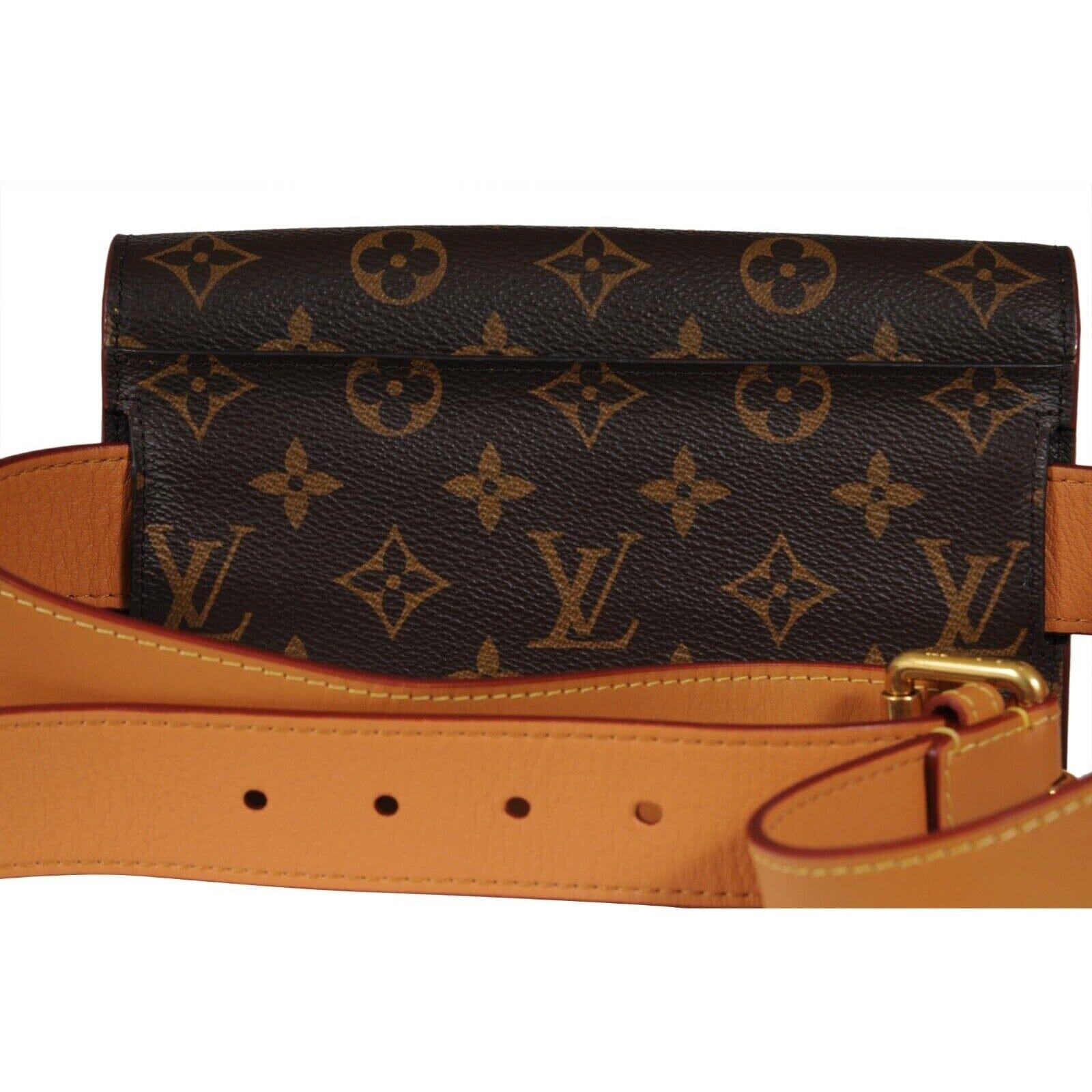 Louis Vuitton Donna Monogram S Lock Belt Pouch MM Borsa in pelle marrone Virgil in vendita 1