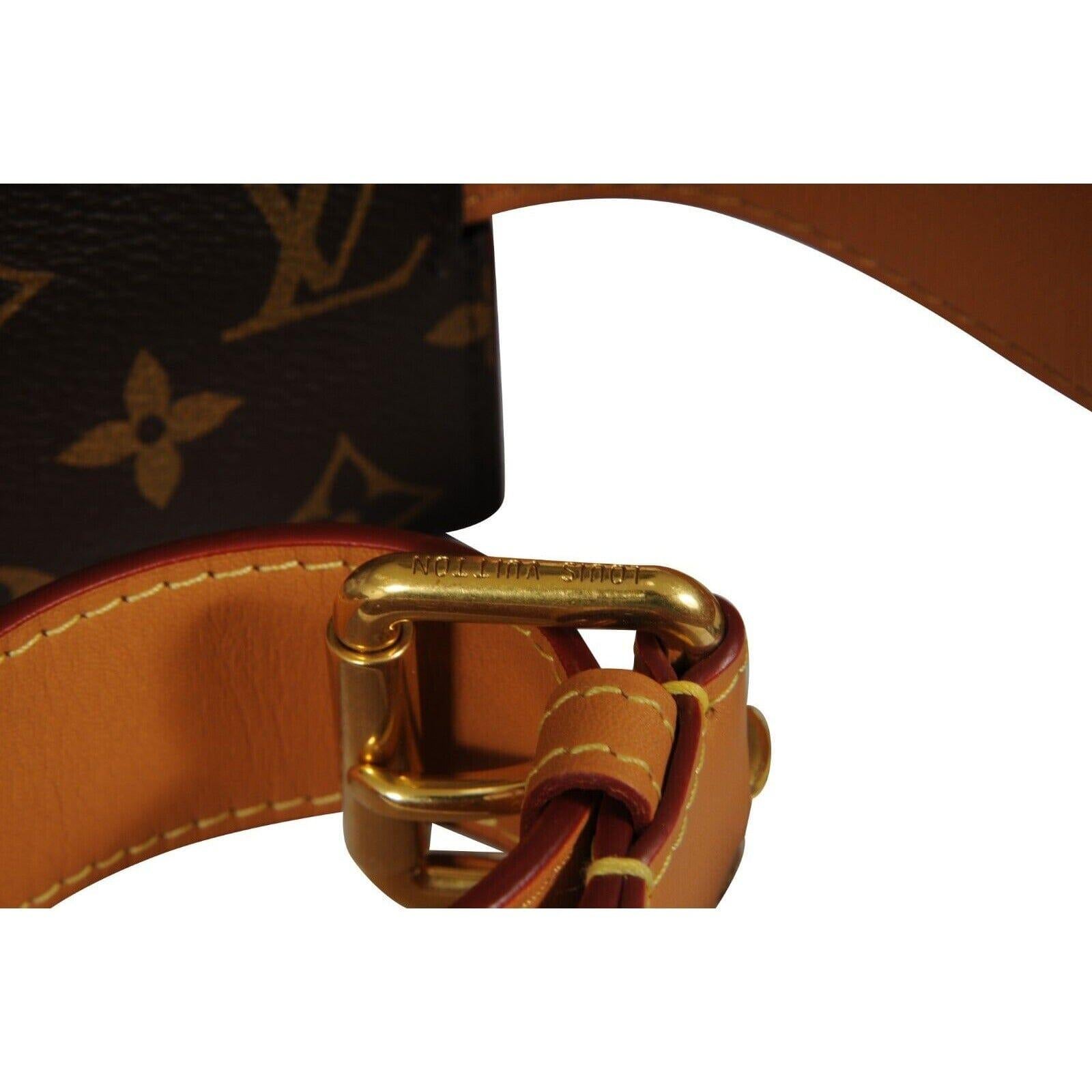 Louis Vuitton Donna Monogram S Lock Belt Pouch MM Borsa in pelle marrone Virgil in vendita 3