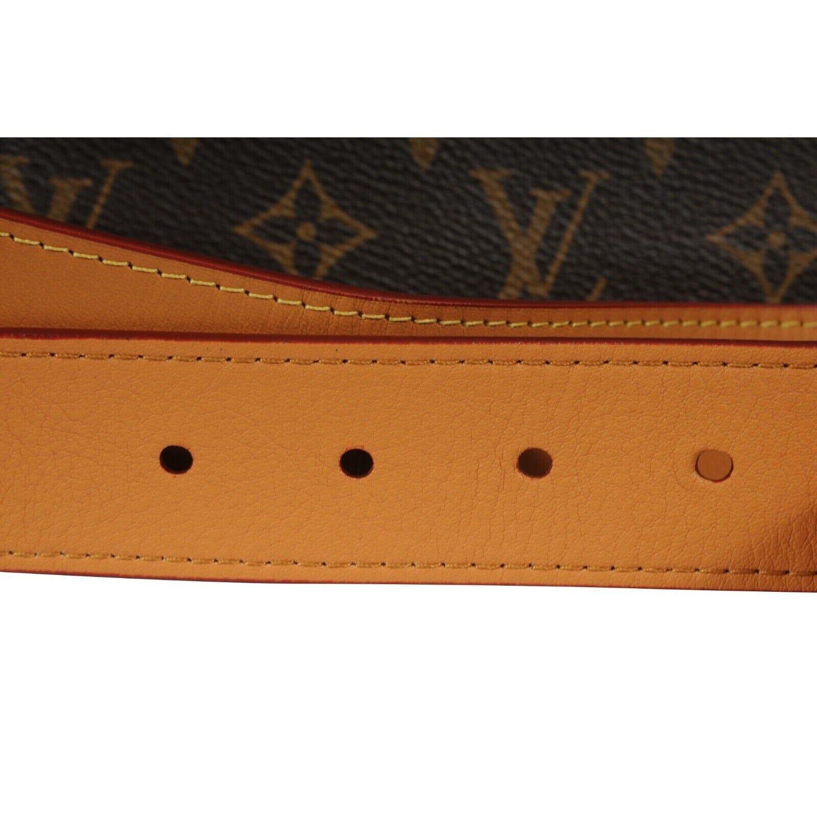 Louis Vuitton Donna Monogram S Lock Belt Pouch MM Borsa in pelle marrone Virgil in vendita 8