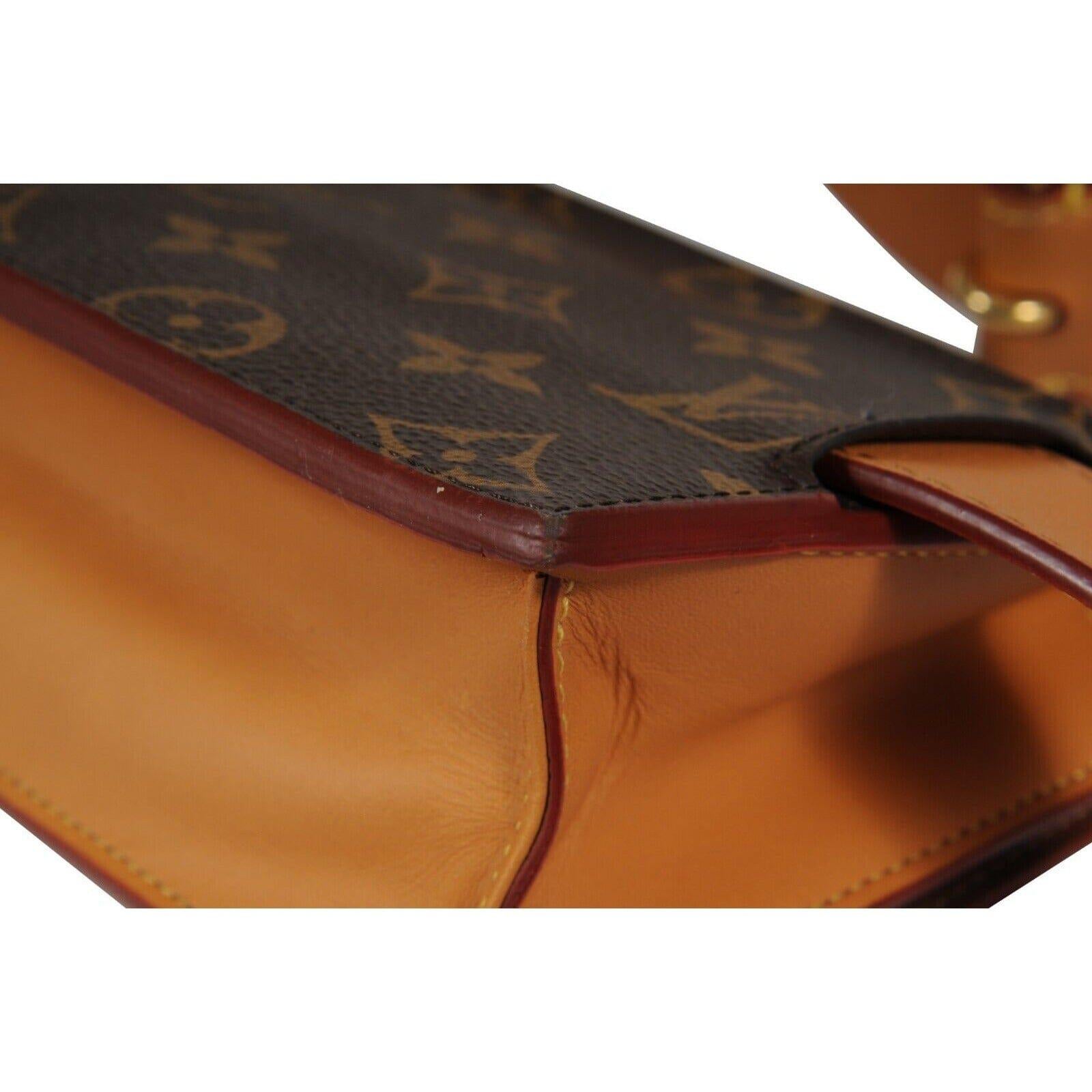 Louis Vuitton Donna Monogram S Lock Belt Pouch MM Borsa in pelle marrone Virgil in vendita 10